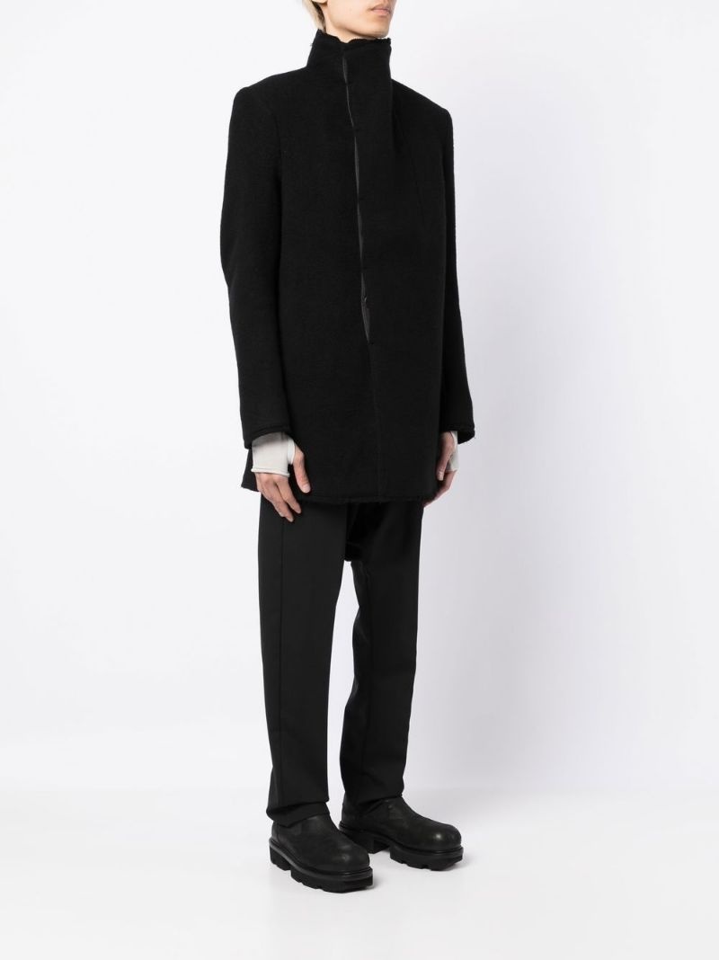 high-neck virgin-wool coat - 3