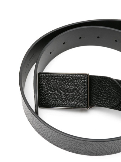 Canali logo-buckle leather belt outlook