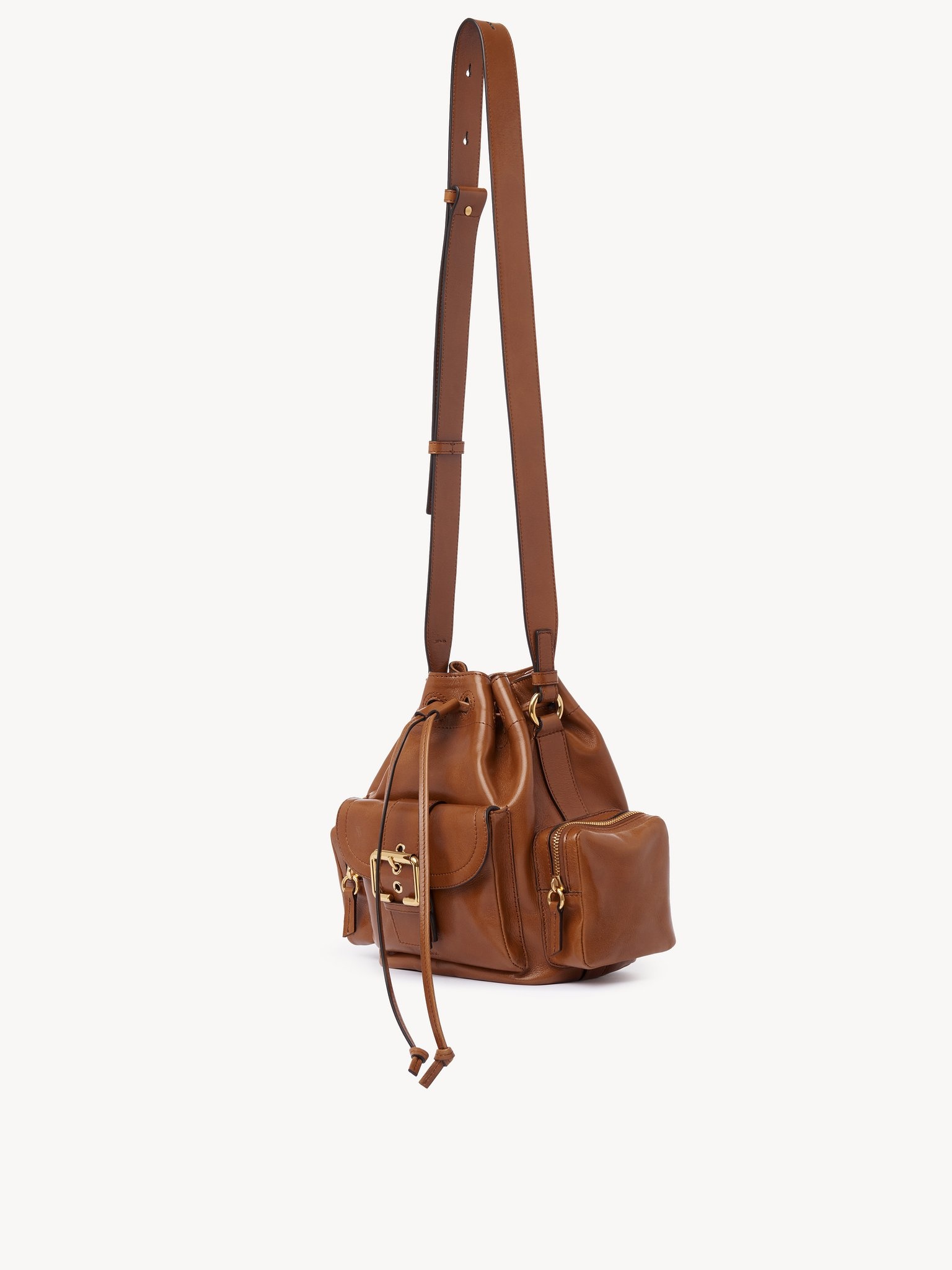 CAMERA BUCKET BAG IN SHINY LEATHER - 3