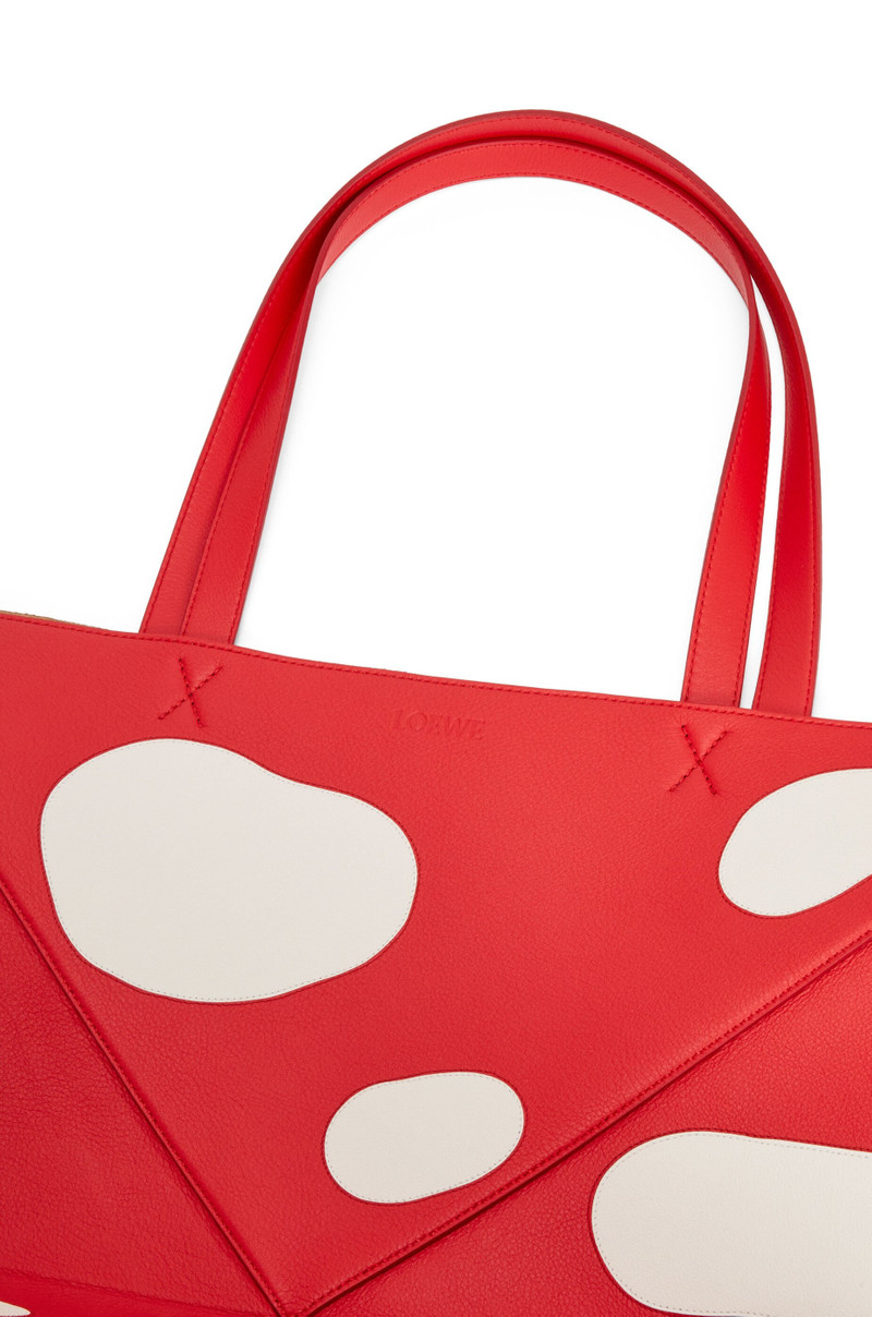 Mushroom 큰 퍼즐 Fold Tote 에 고전적인 calfskin 8