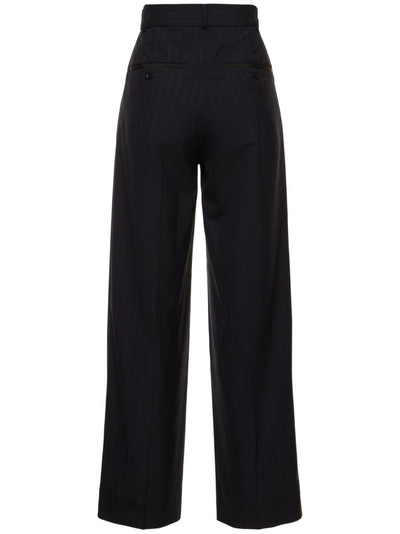 sacai Chalk stripe belted wide pants outlook