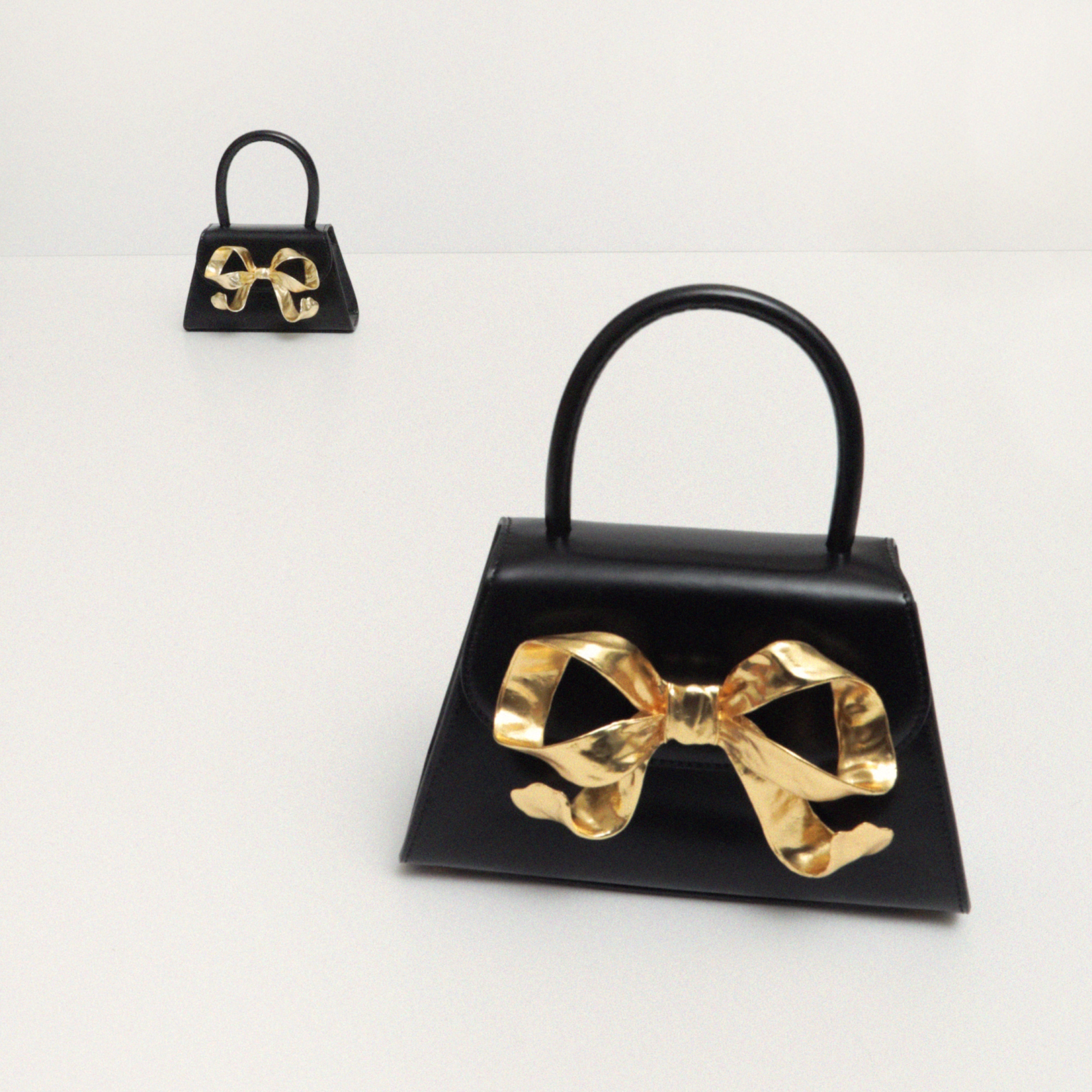 The Bow Micro in Black with Gold Hardware - 5