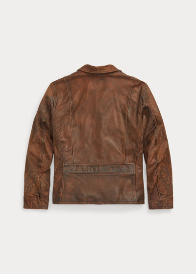 RRL by Ralph Lauren Embroidered Leather Jacket outlook