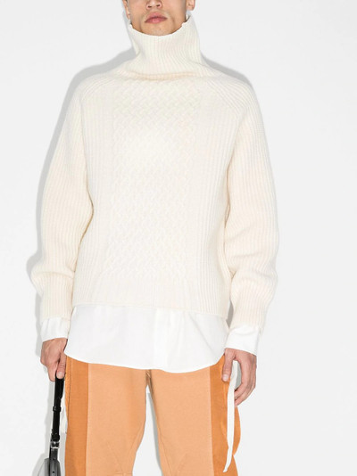 Haider Ackermann cable-knit roll neck jumper outlook