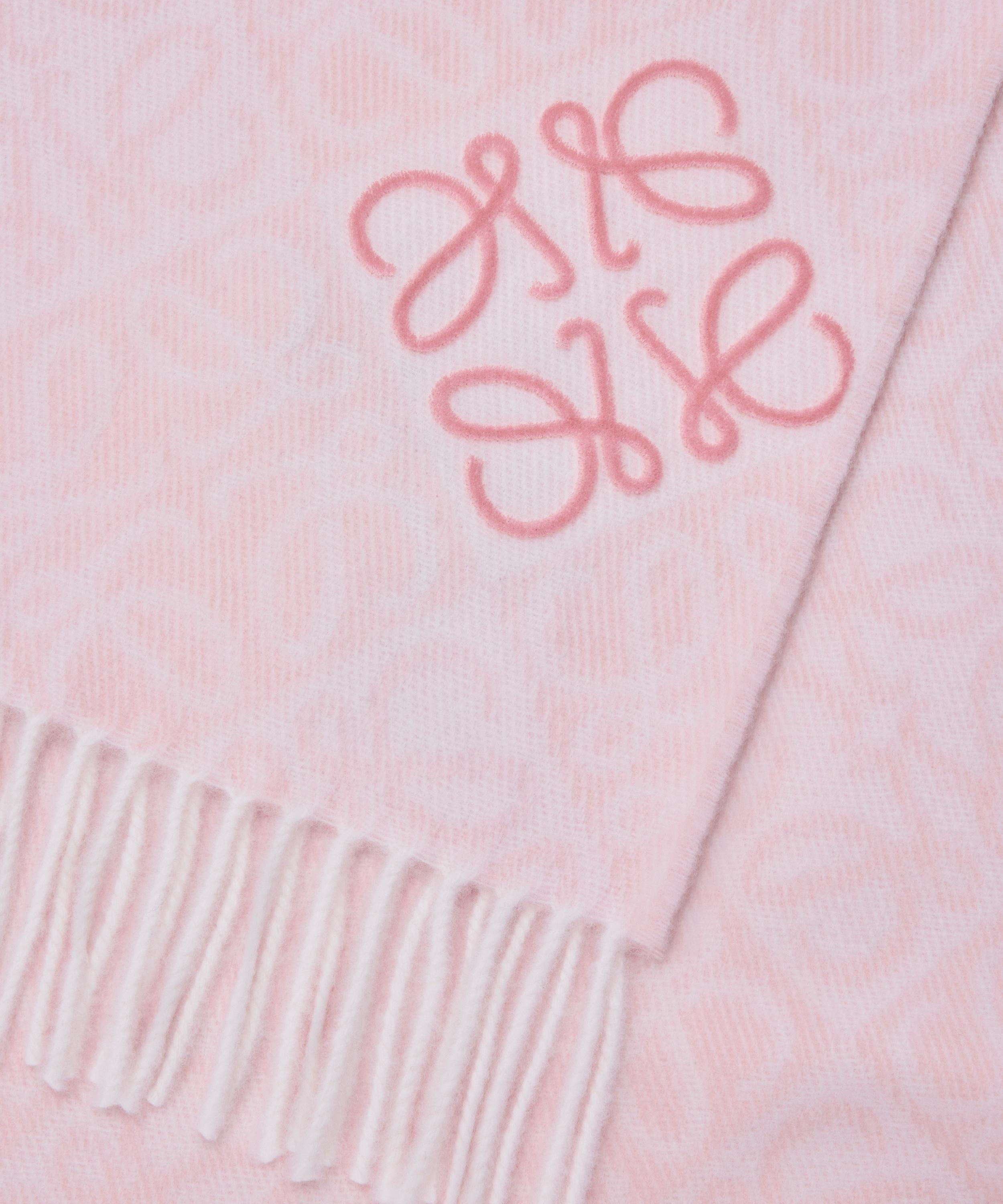 Soft Pink Anagram Wool-Blend Scarf - 2