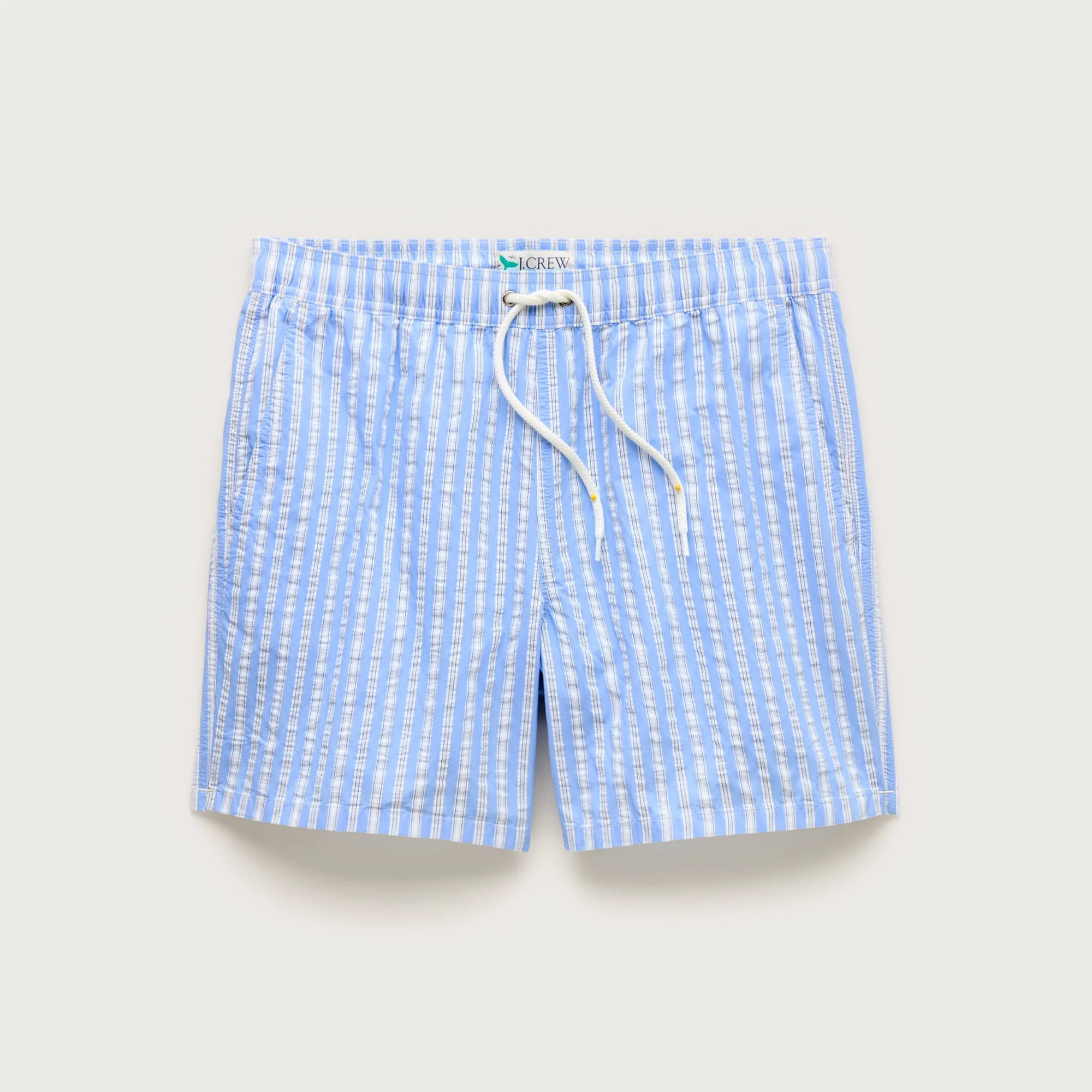 6" swim trunk in seersucker - 1