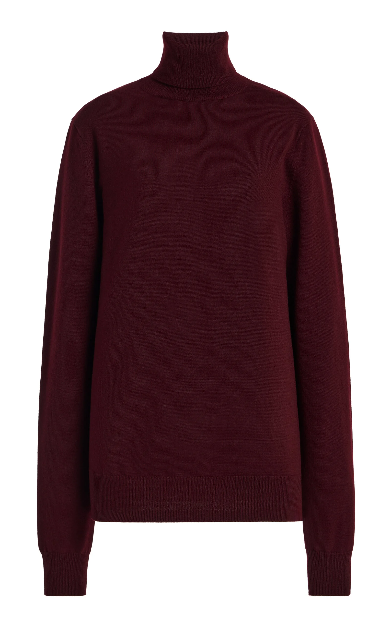 Eve Thin Wool Turtleneck Sweater burgundy - 1