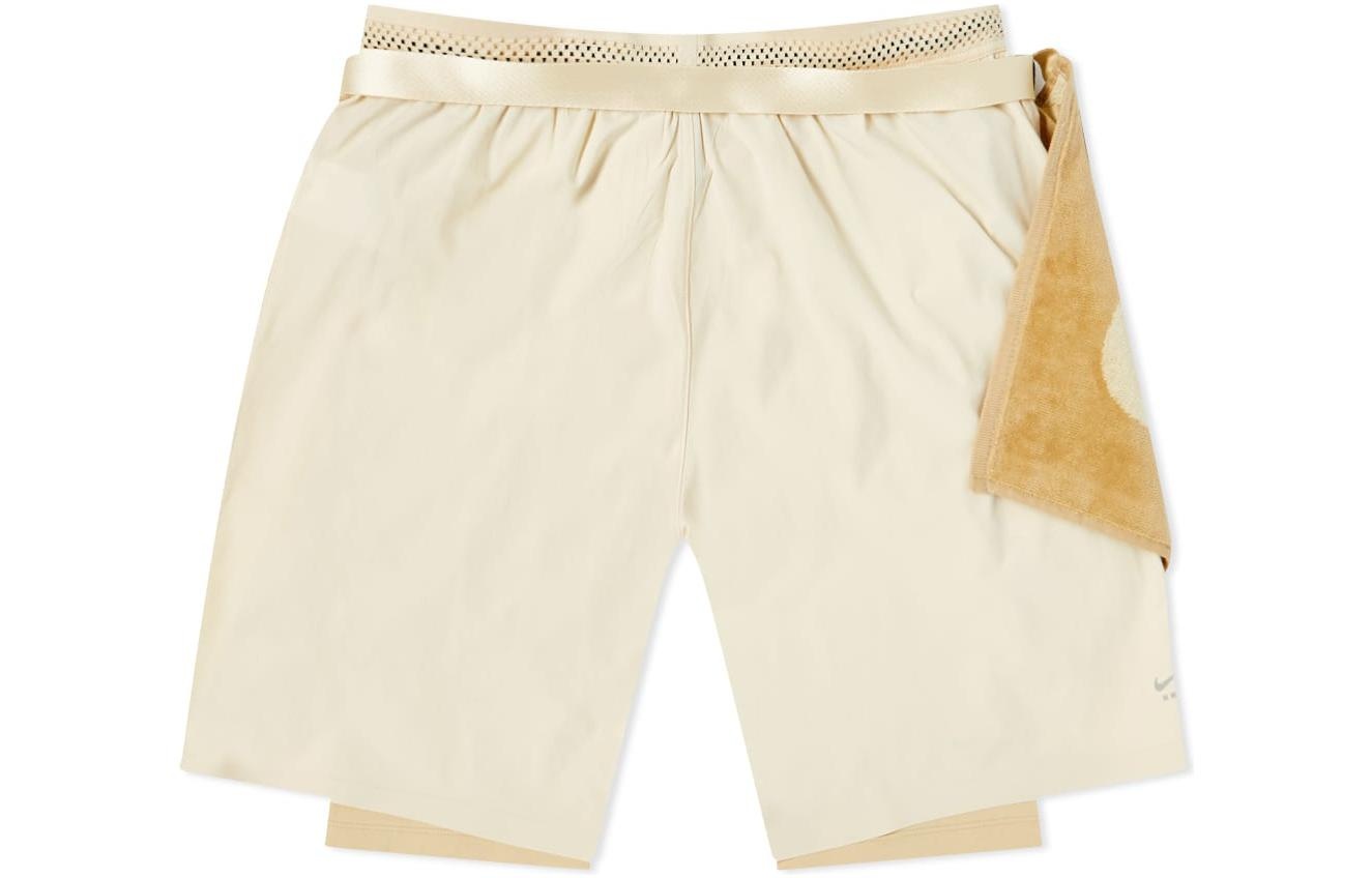 Nike x MMW Crossover SS22 Solid Color Belt Straight Shorts Creamy White DD9439-280 - 2