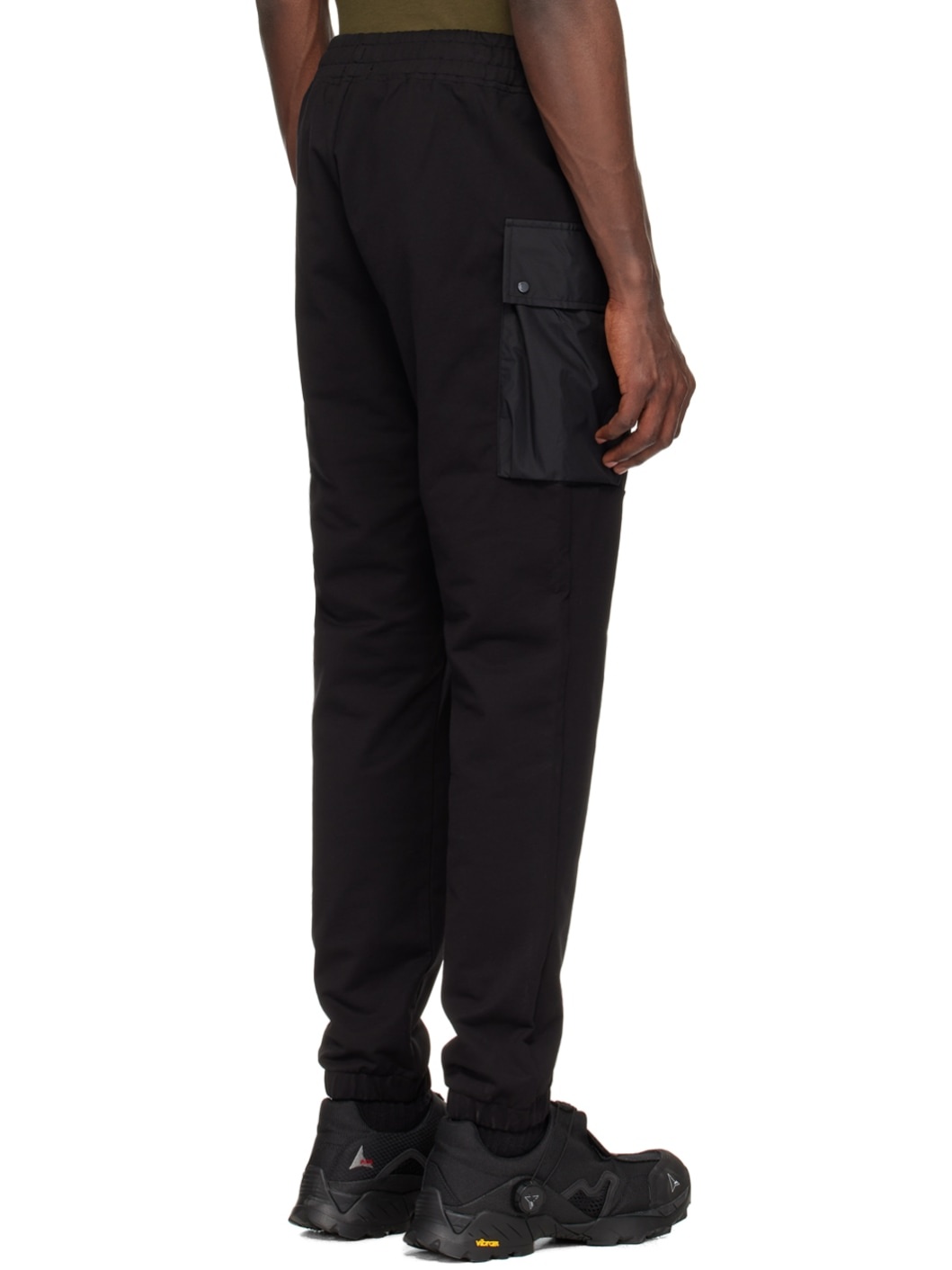 Black Cargo Pocket Sweatpants - 3