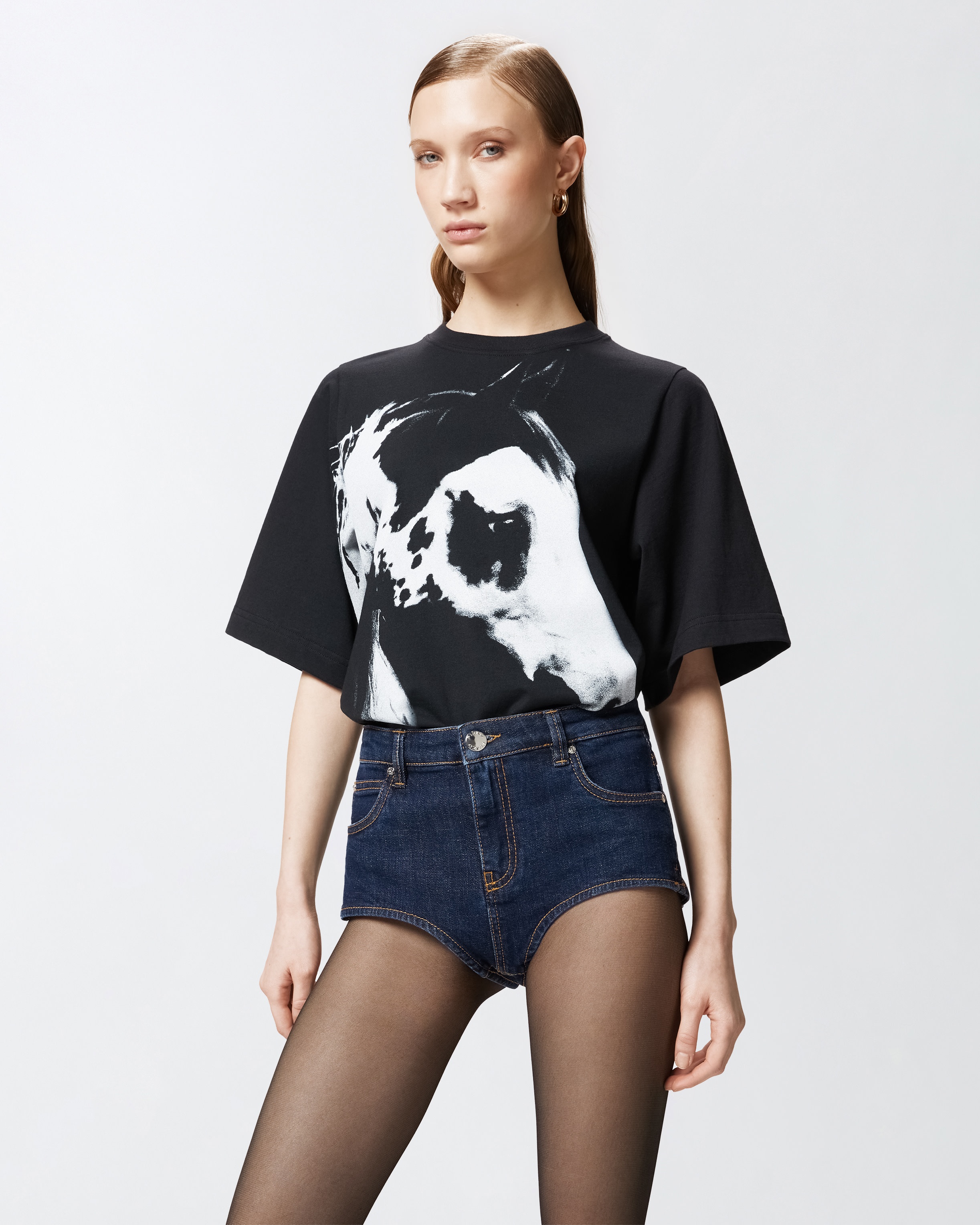 REIMAGINE BY PINKO X PATRICK MCDOWELL WIDE T-SHIRT WITH HORSE PRINT - 2