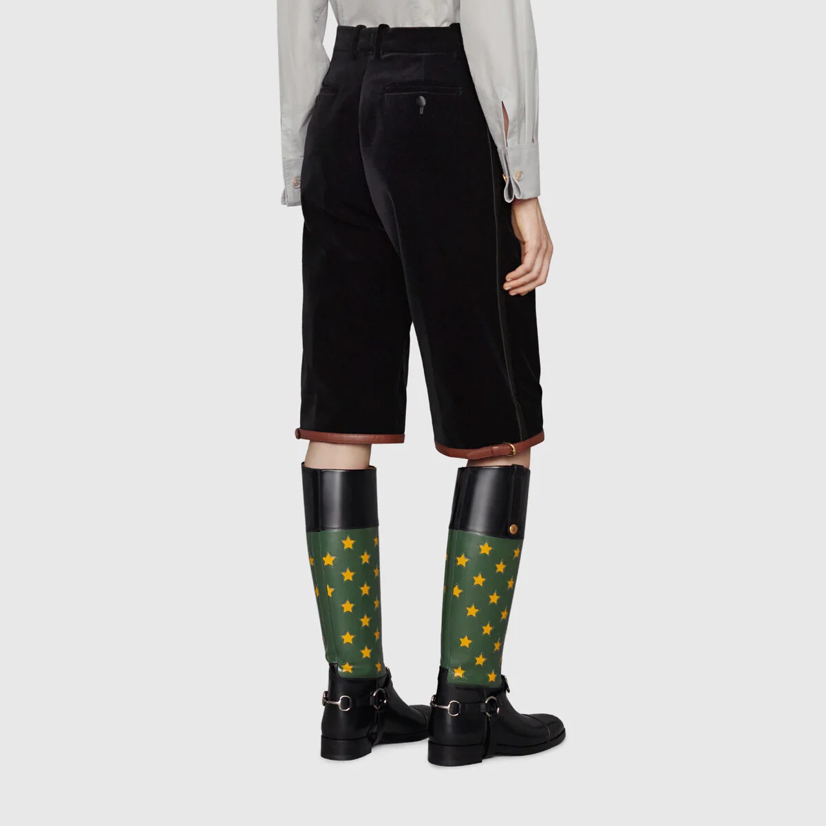 Velvet bermuda shorts - 4