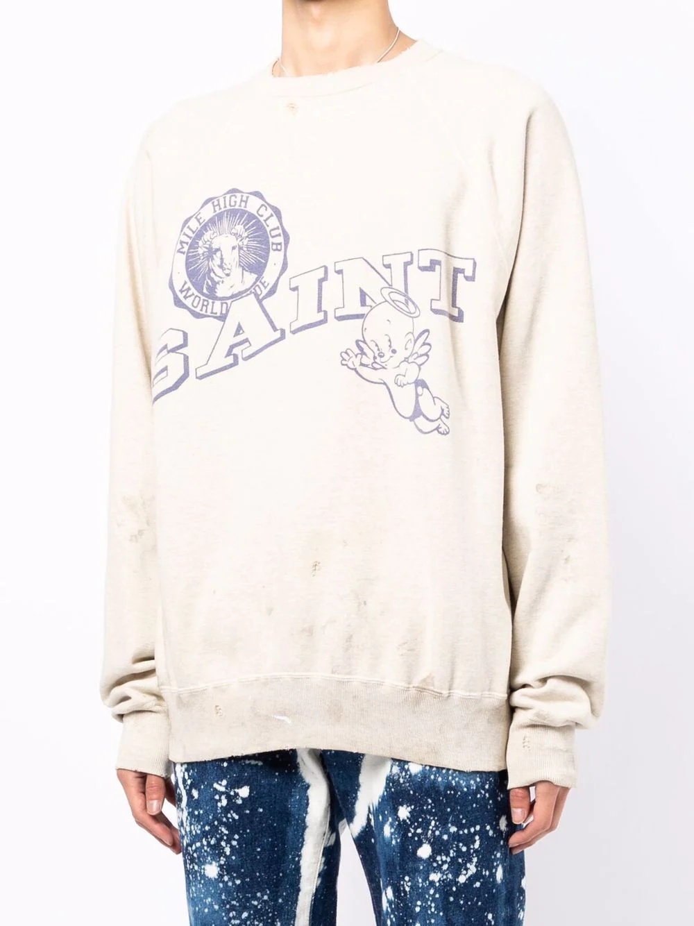 logo crew-neck sweatshirt - 3