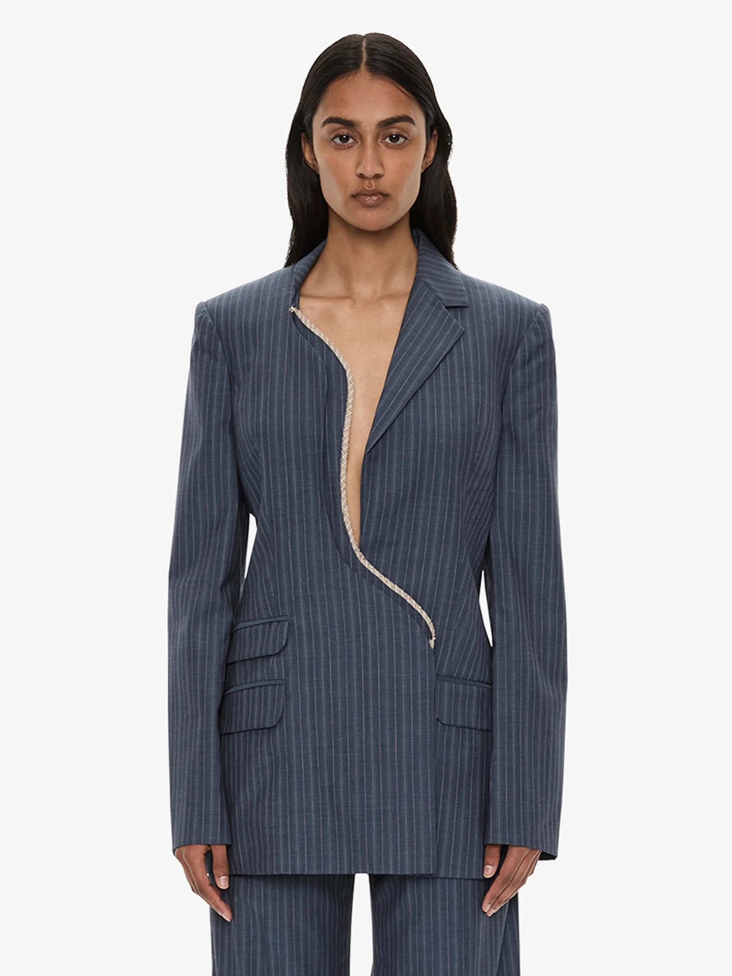 Torrent Pinstripe Blazer - 1