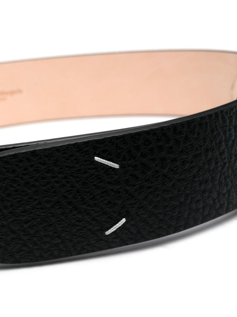 Maison Margiela grained four-stitch belt outlook
