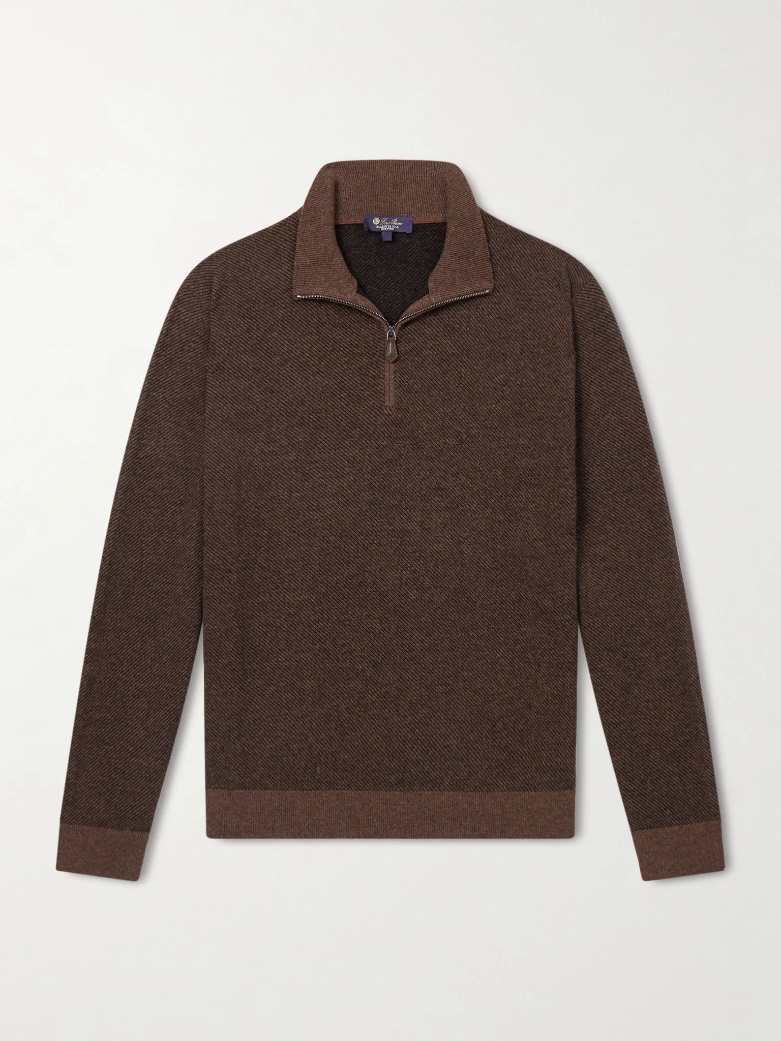 Roadster Cashmere Half-Zip Sweater Brown - 1