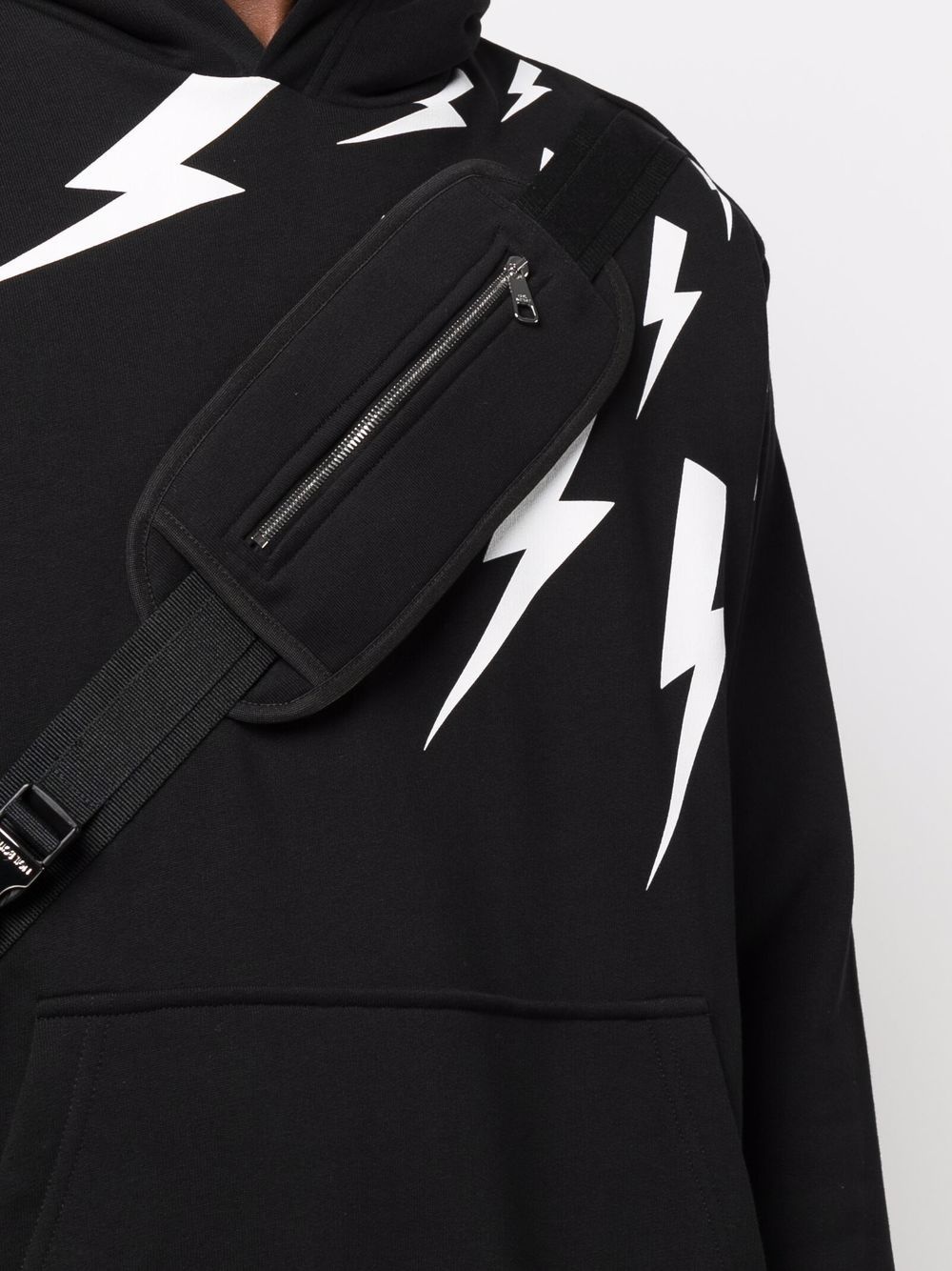 Thunderbolt pouch pocket hoodie - 5