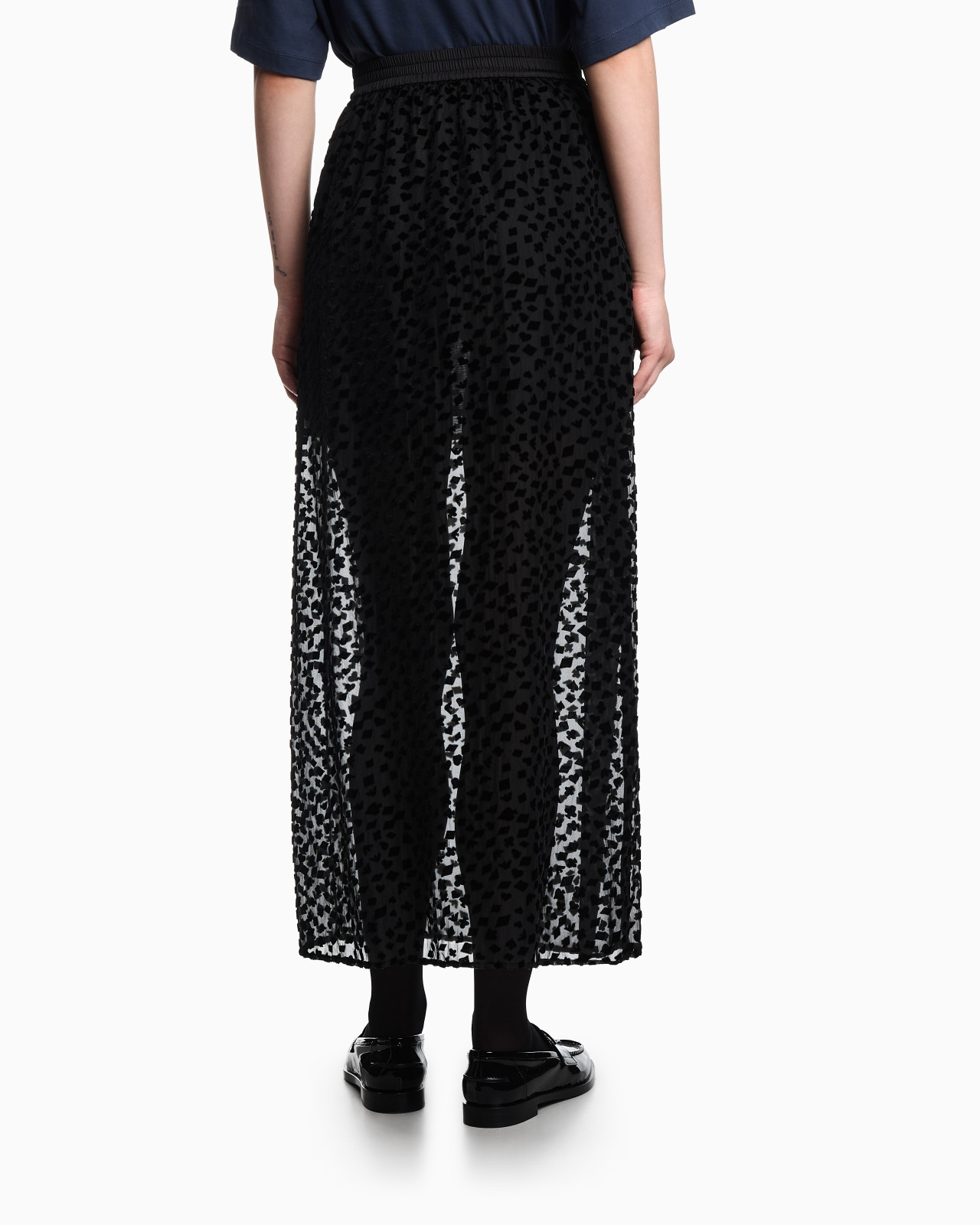 ASV JEU DE CARTES LONG SKIRT IN DEVORÉ TULLE - 3