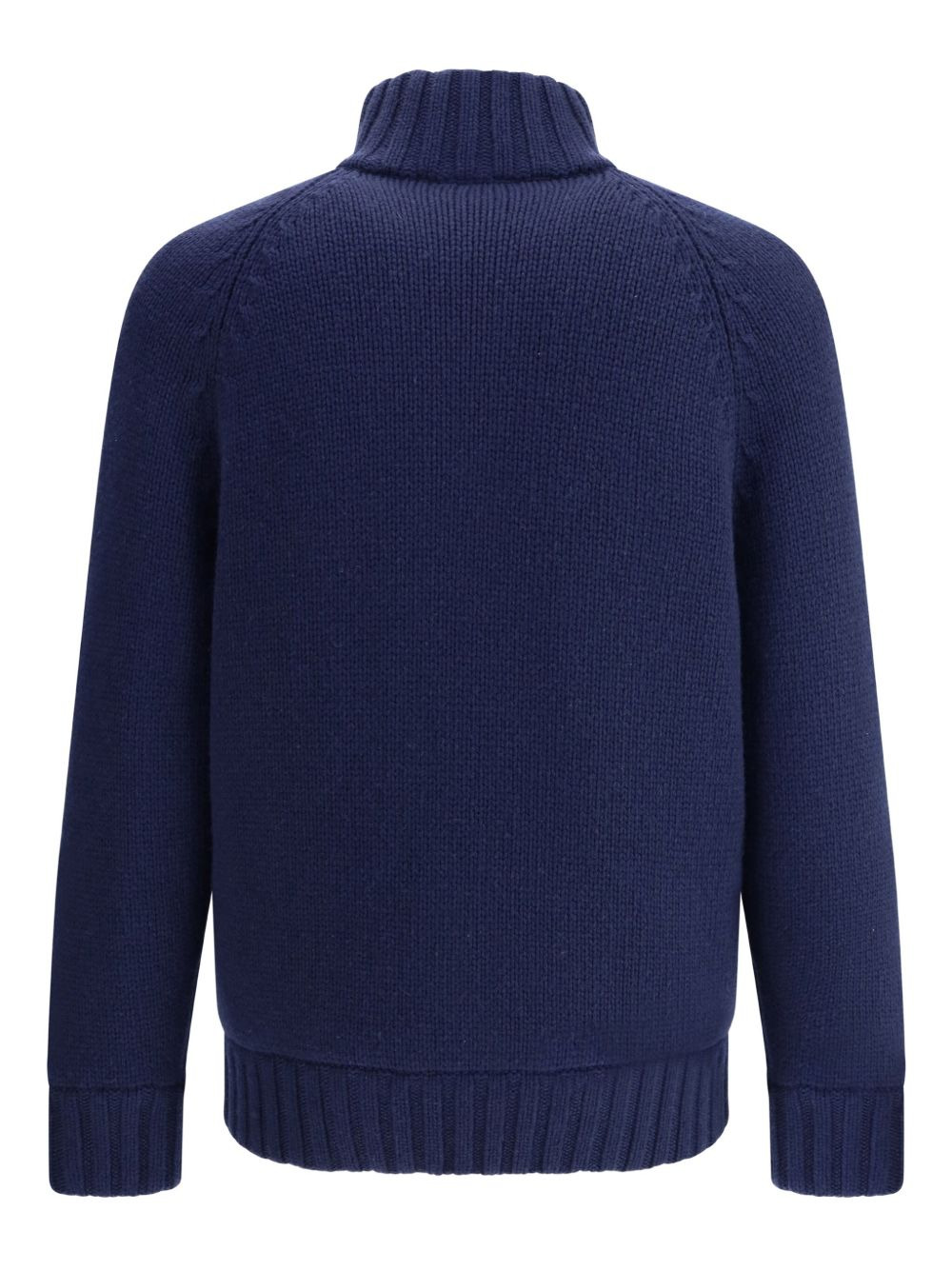 high-neck zip-front cashmere jacket - 2