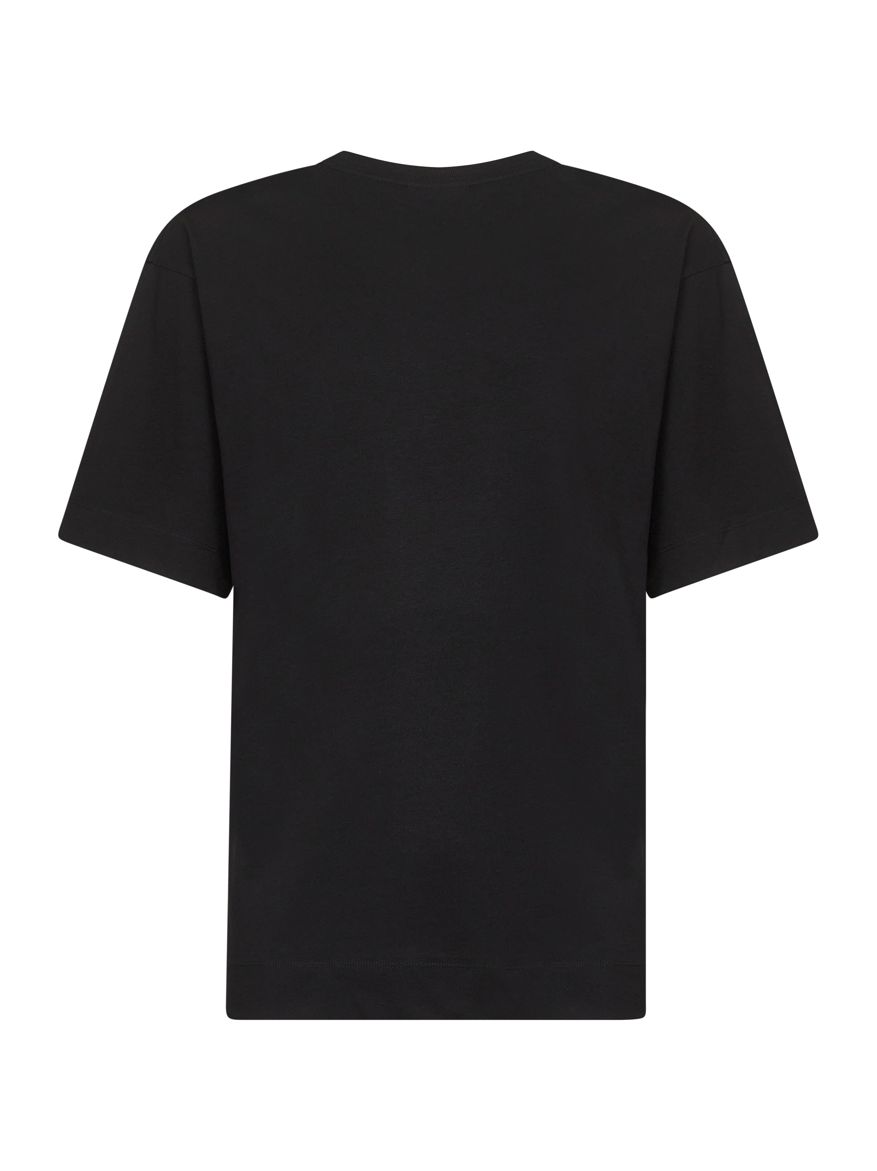 Black cotton jersey oversized T-shirt - 2