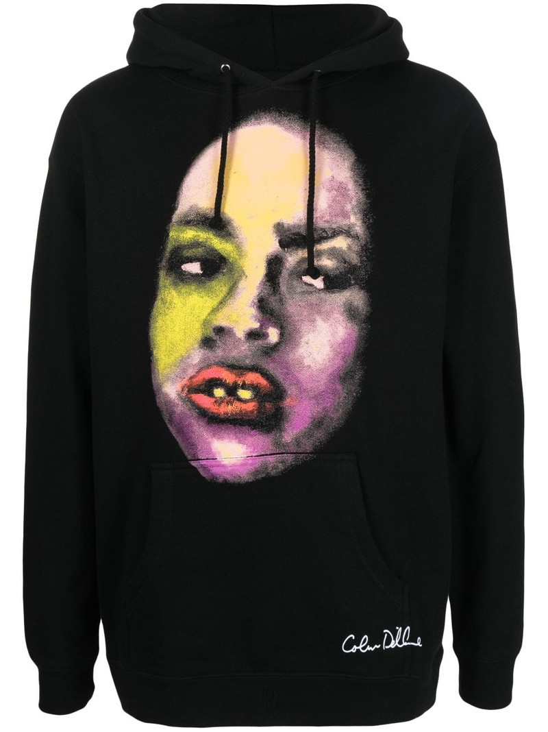 graphic-print drawstring hoodie 1