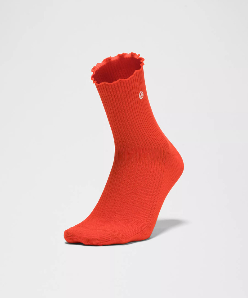 Unisex Lettuce Edge Quarter Socks 3