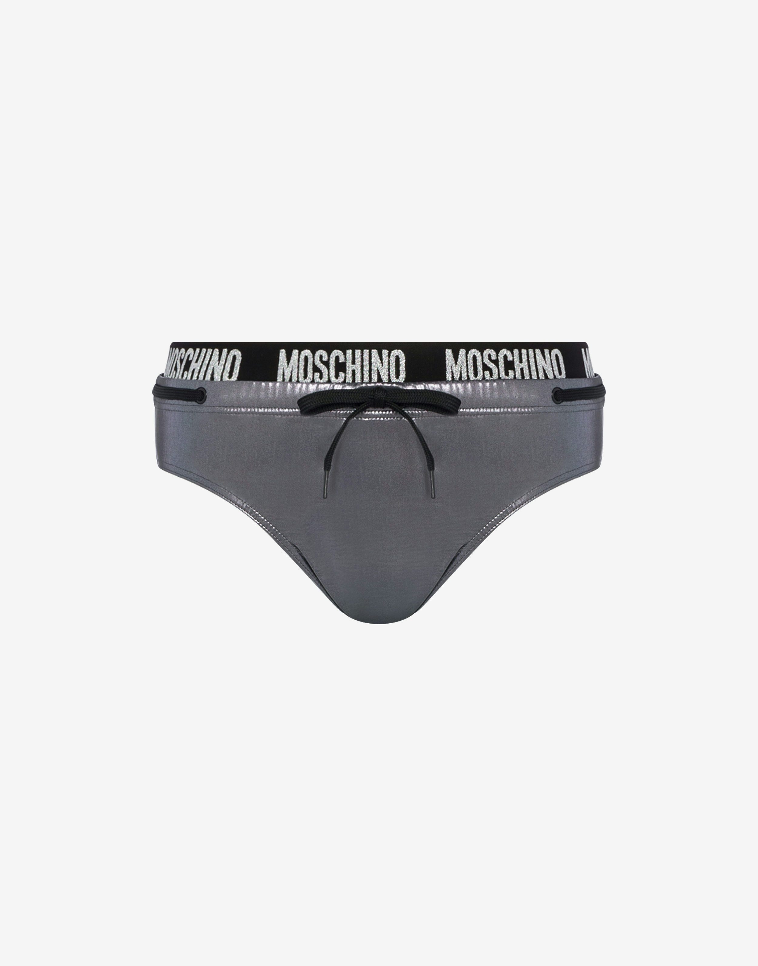 SWIM BRIEFS SHINY & SILVER - 1