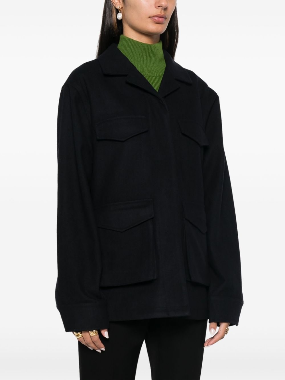 felted shirt jacket - 3