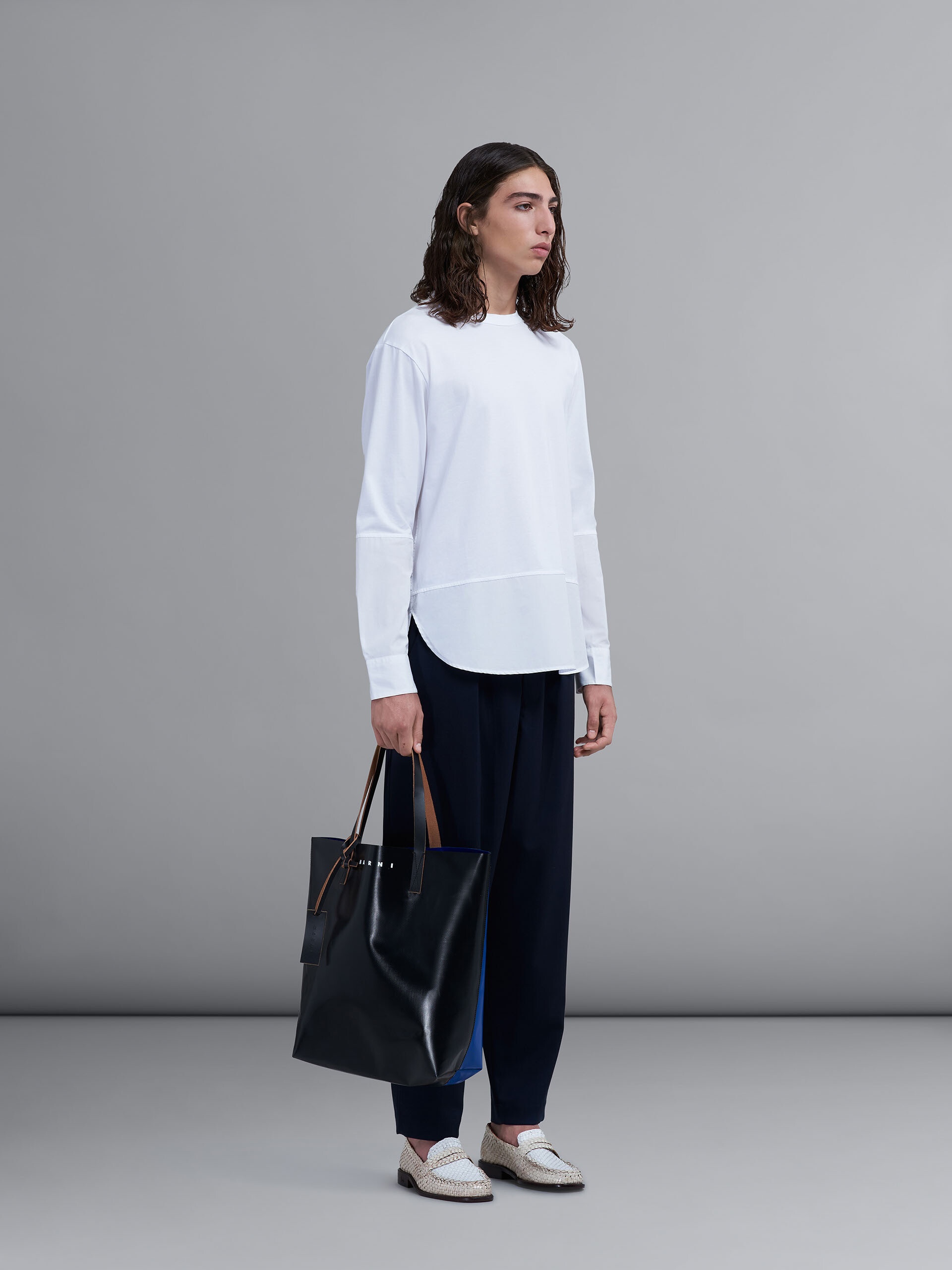 BIO COTTON JERSEY AND POPLIN T-SHIRT - 5