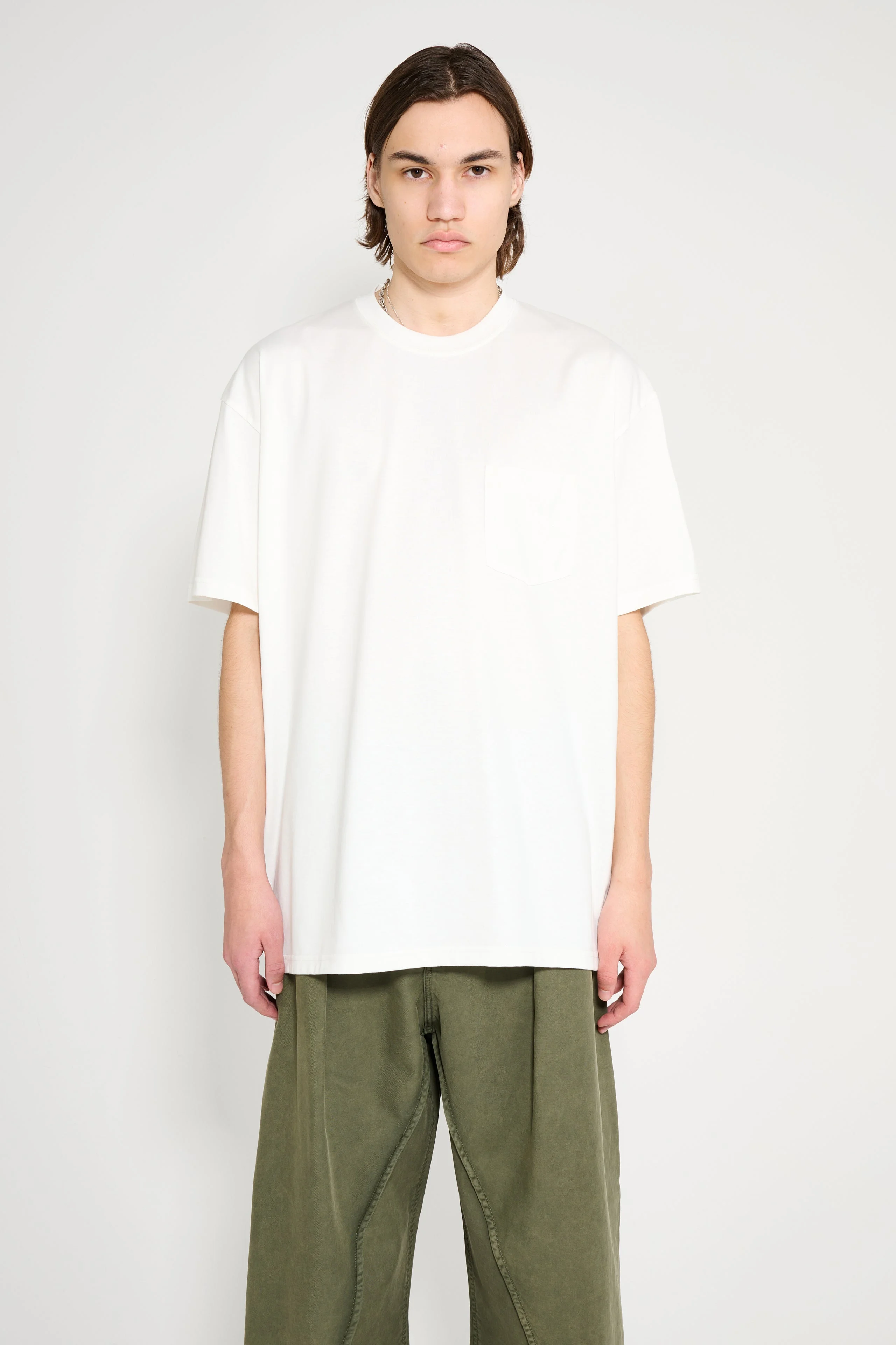 SSSTEIN OVERSIZED POCKET TEE WHITE - 1