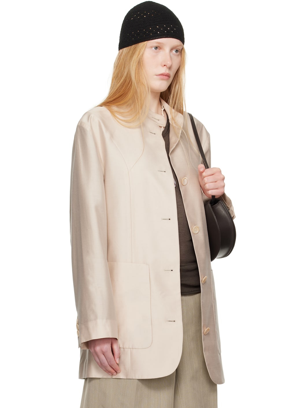 WORK SHOP Emporio Armani Beige Pomposo Coat - 2