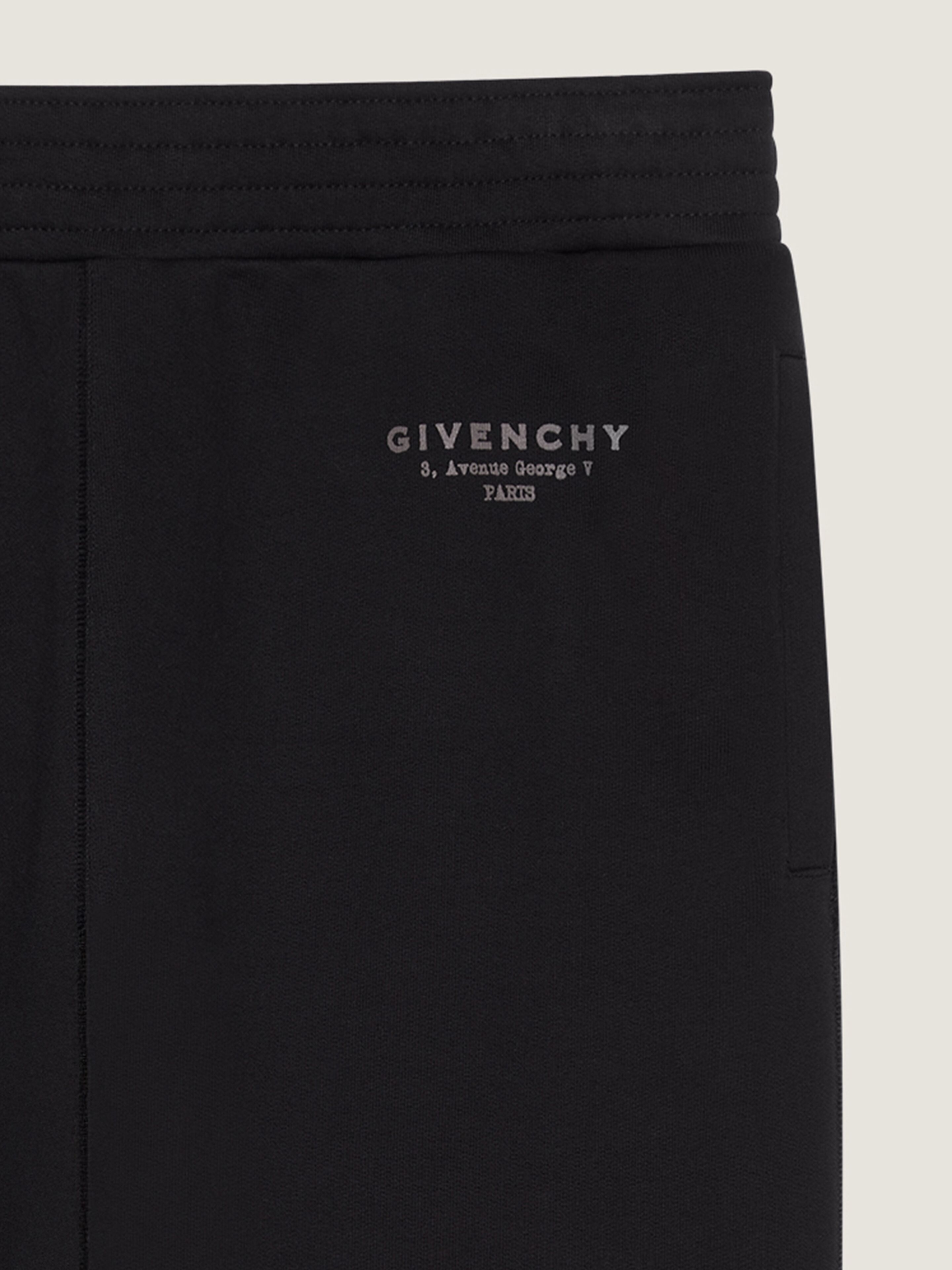 JOGGER PANTS IN FLEECE WITH GIVENCHY STAMP PRINT - 2