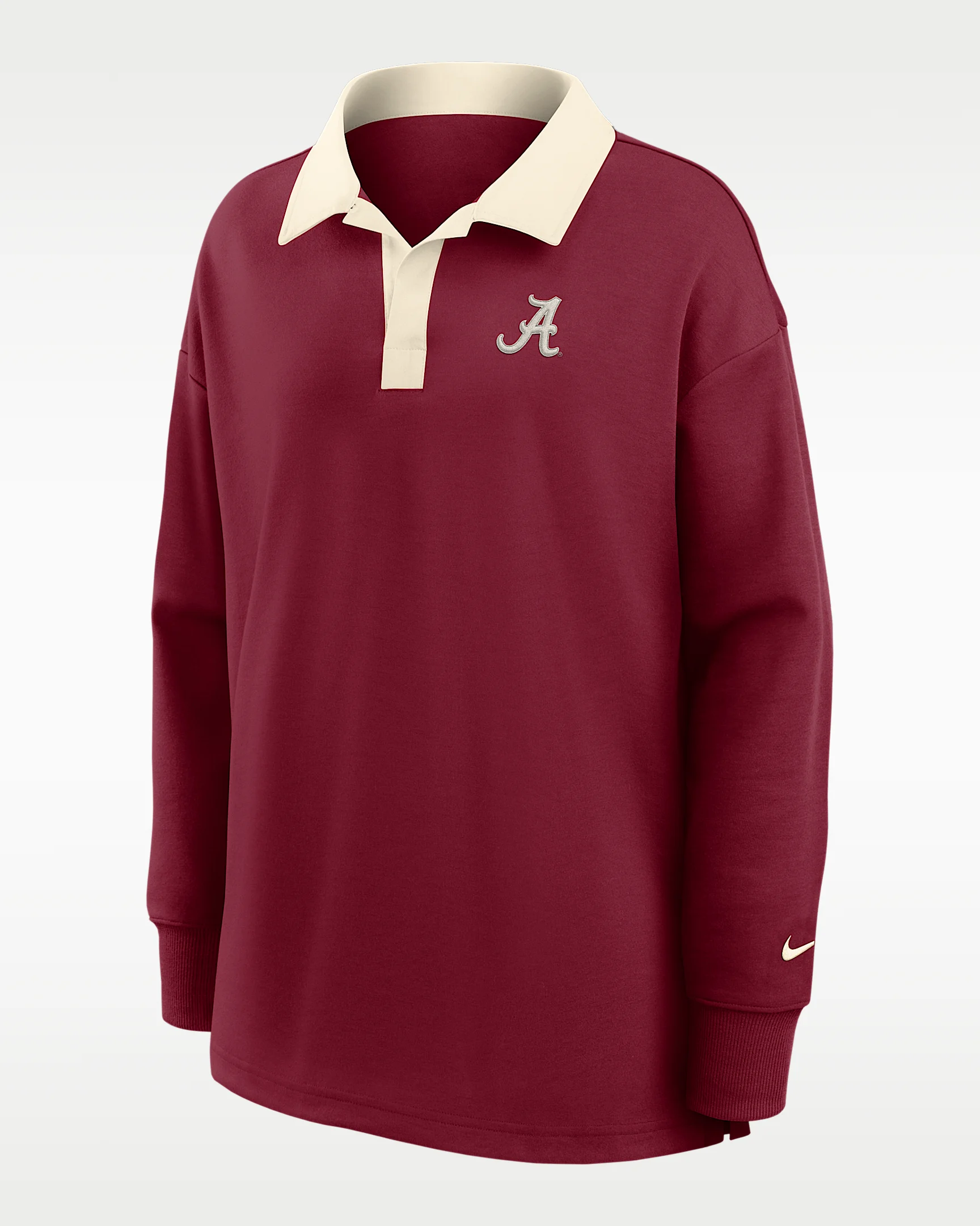 Alabama Academic Women's Nike Dri-FIT Oversized Long-Sleeve Polo - 1