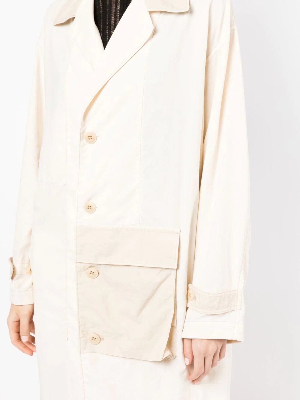 single-breasted button-up coat - 5