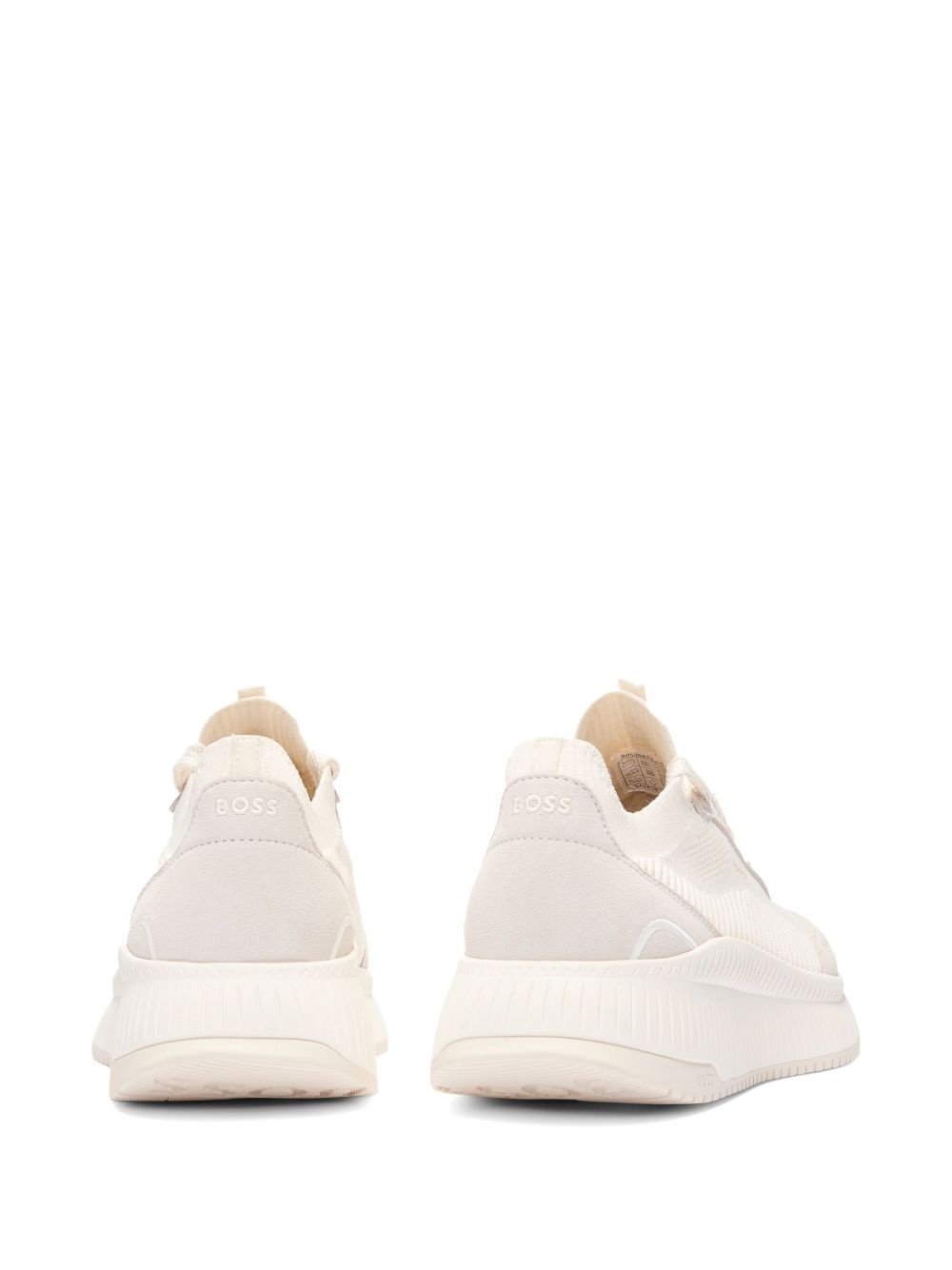 panelled suede sneakers - 3