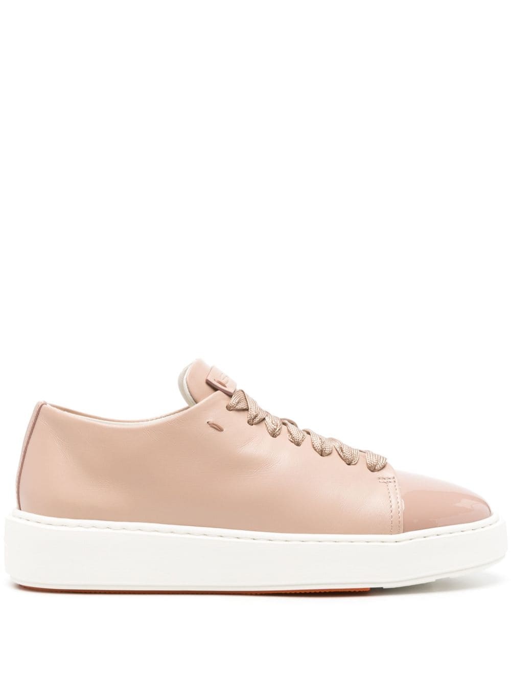 panelled leather sneakers - 1