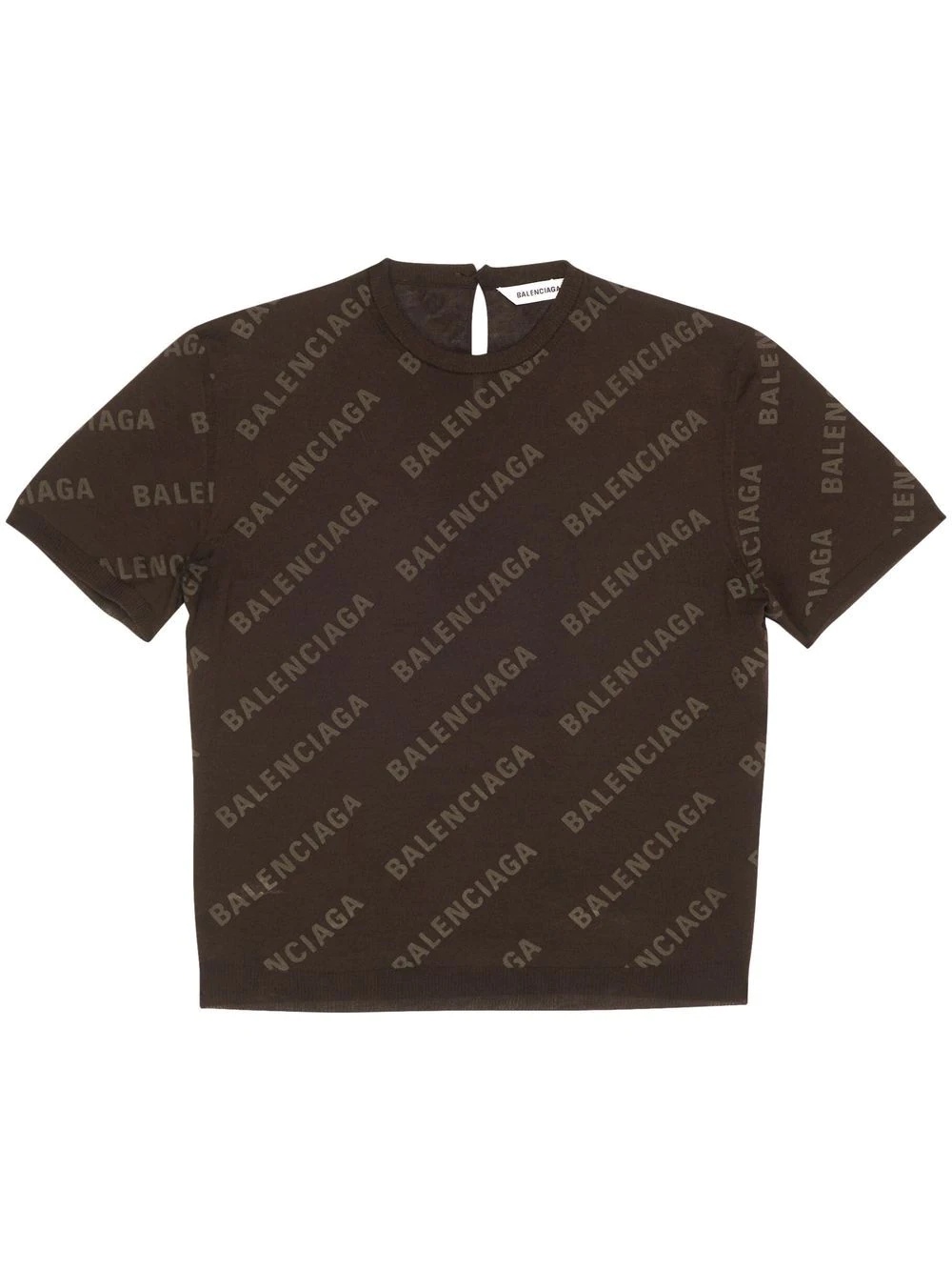 logo-print knitted top - 1
