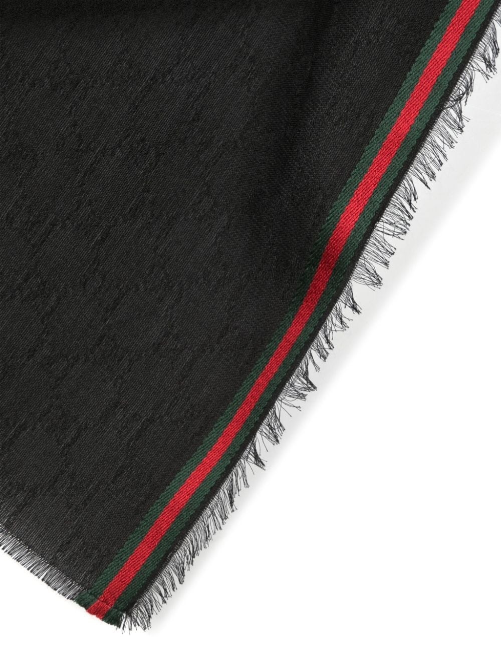 Web-stripe frayed scarf - 3