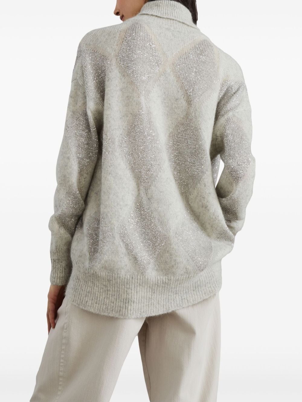 sequined roll-neck jumper - 4