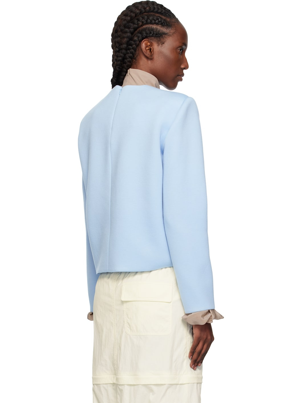 Blue Curvy Shoulder Top - 3