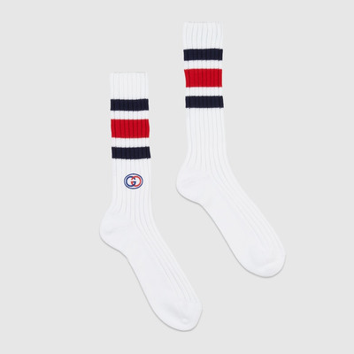 GUCCI Cotton blend socks with Web outlook
