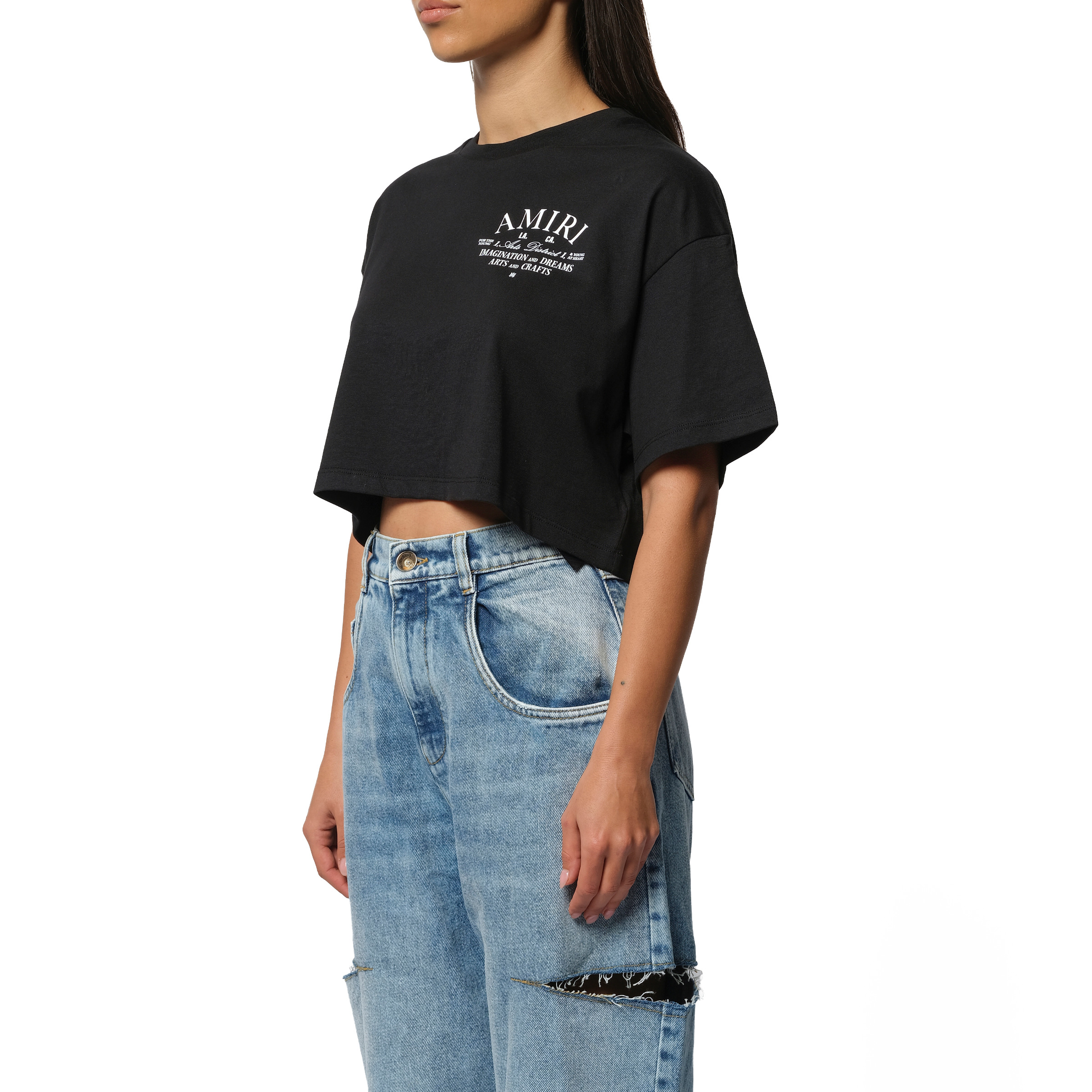 Arts District Cropped T-Shirt in Black - 5