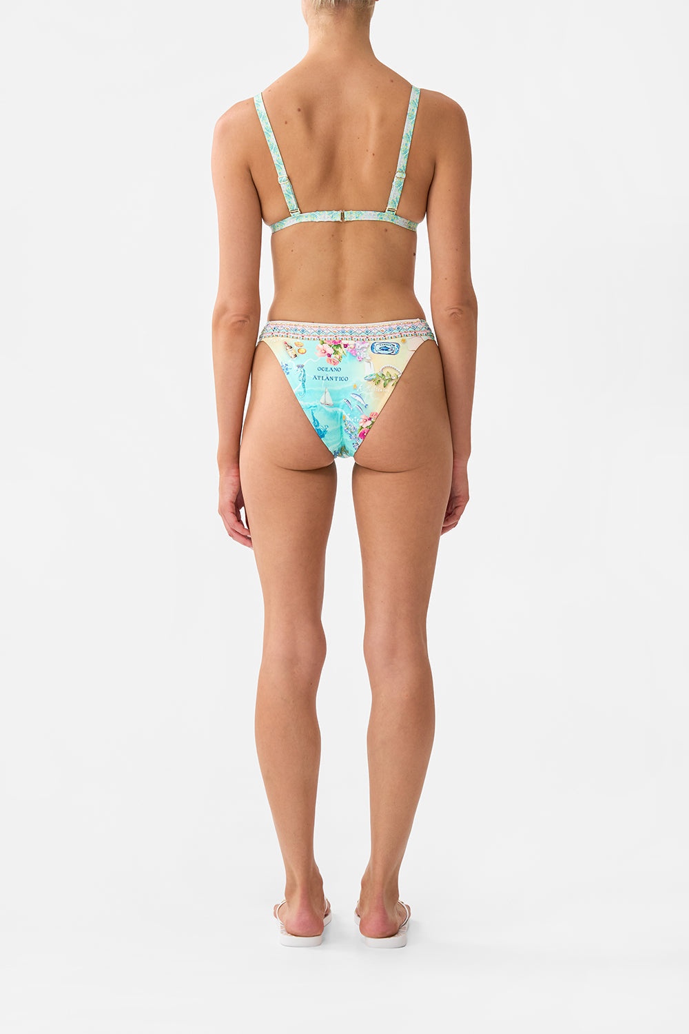 REGULAR BIKINI BOTTOM WITH RUCHED KNOT SIDES - 3