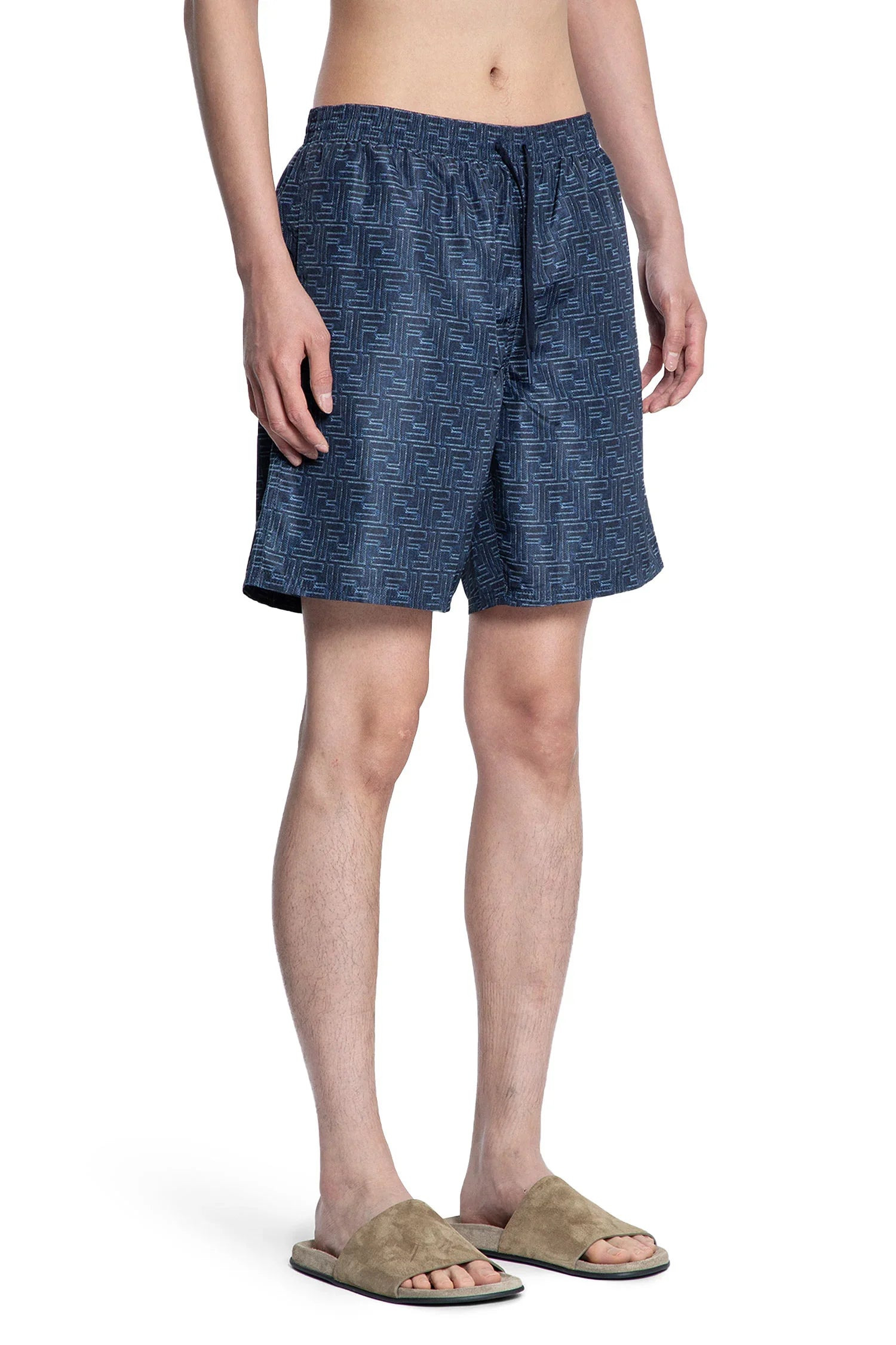 Denim-Effect-Ff-Nylon-Swim-Shorts - 2