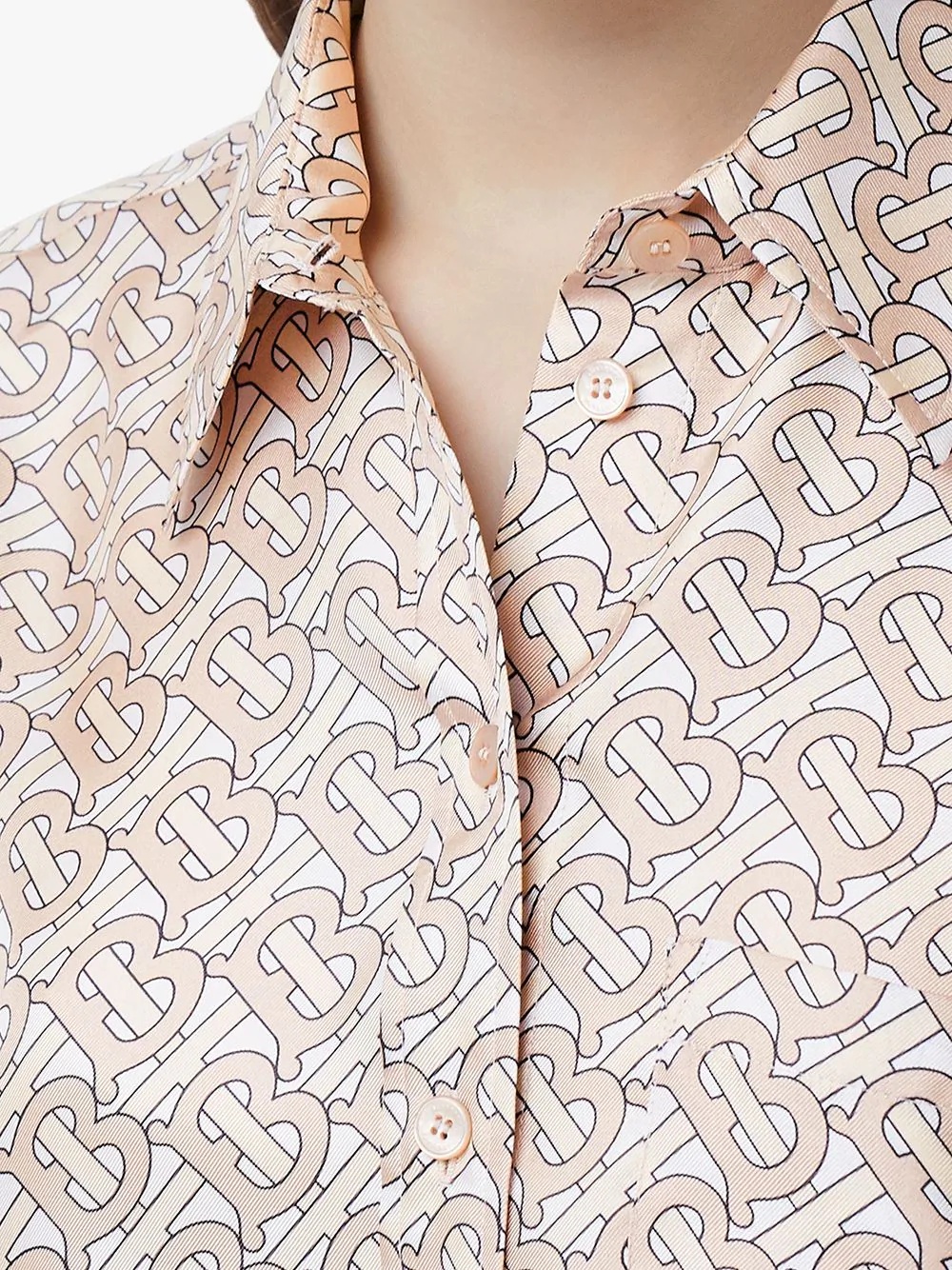 monogram print shirt - 5