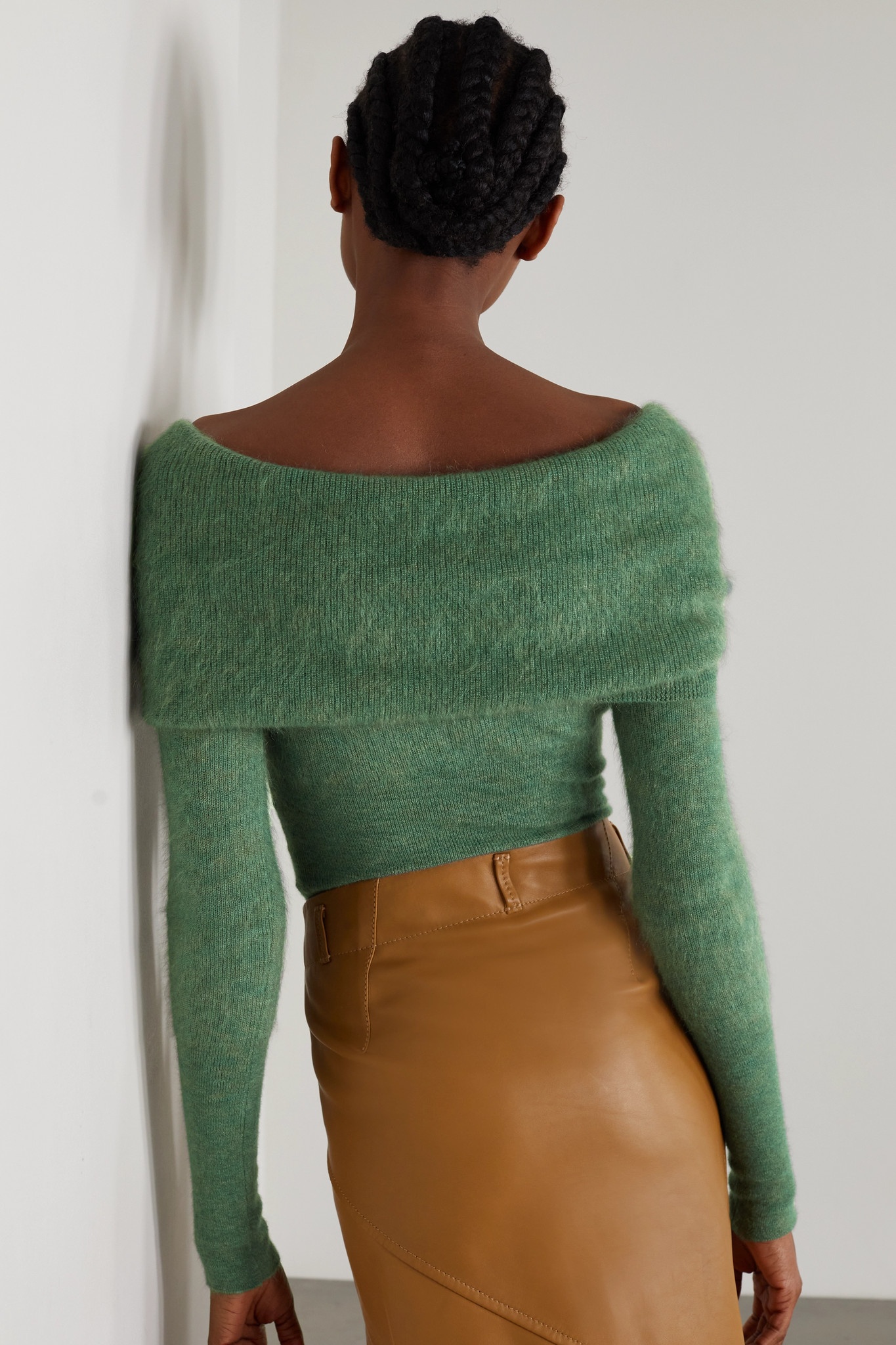 Ascua off-the-shoulder knitted sweater - 4