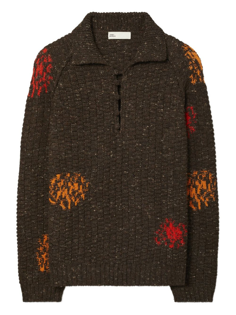 embroidery-detail sweater 1