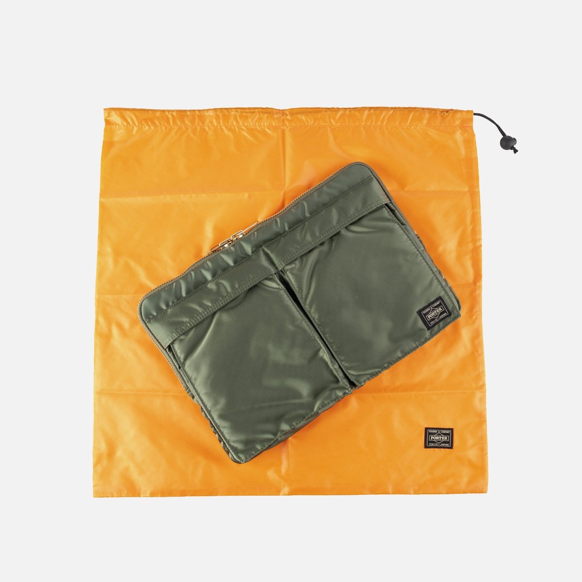 POR-DOC-GRN Porter - Yoshida & Co. - Tanker Document Case - Sage Green - 3