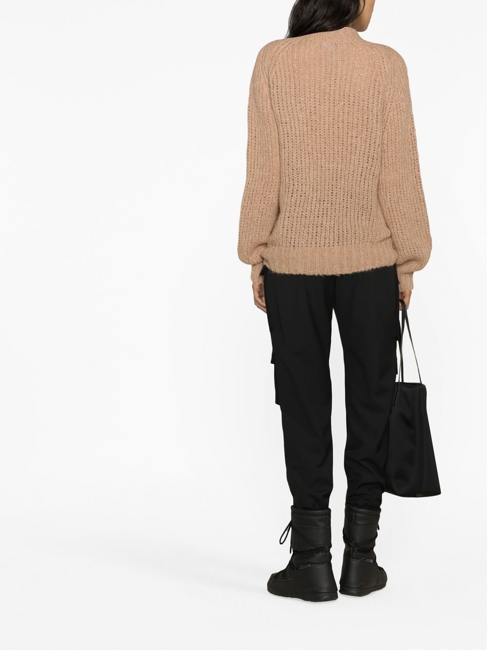open-knit wool jumper - 3