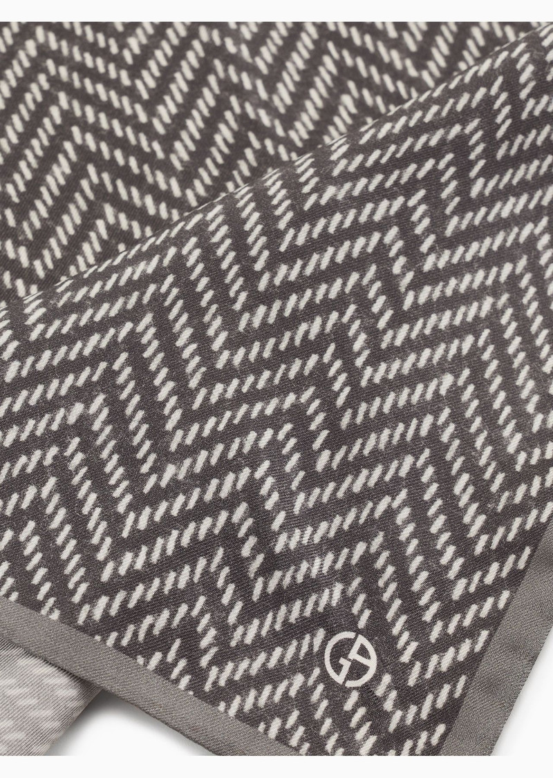 GIORGIO ARMANI ASV printed silk pocket square outlook