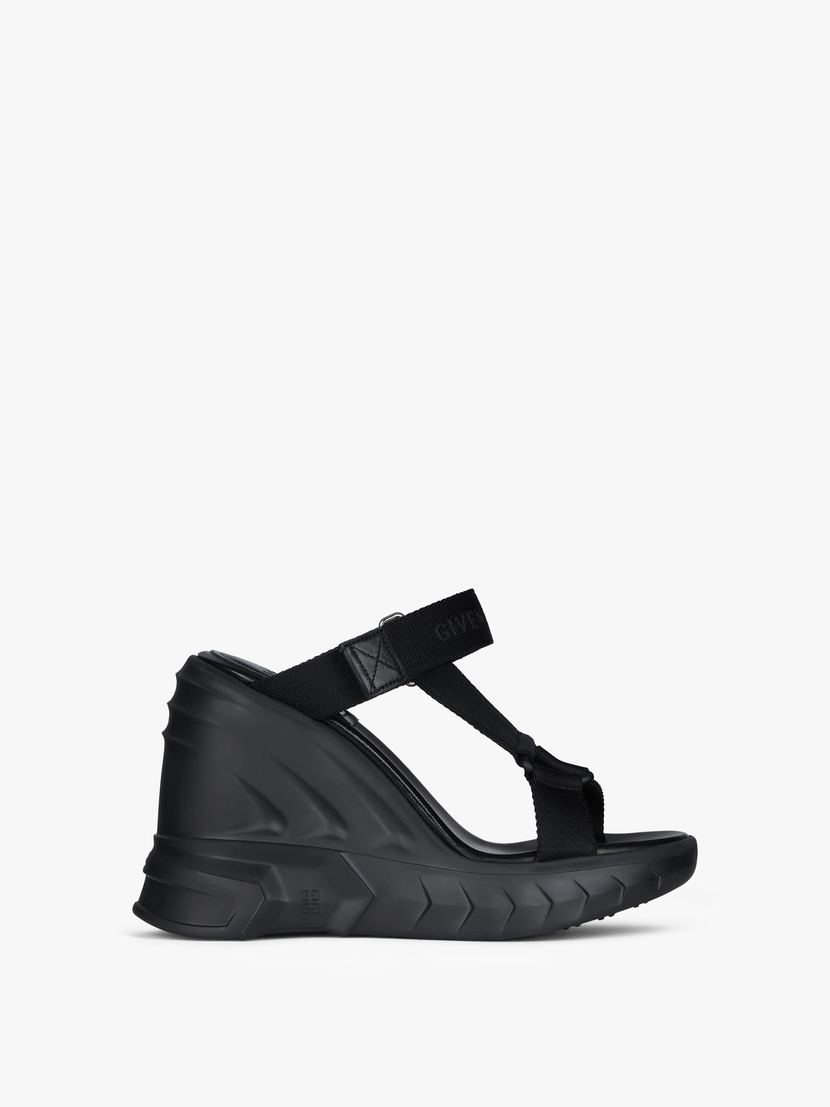 MARSHMALLOW SANDALS IN LEATHER AND CANVAS - 1